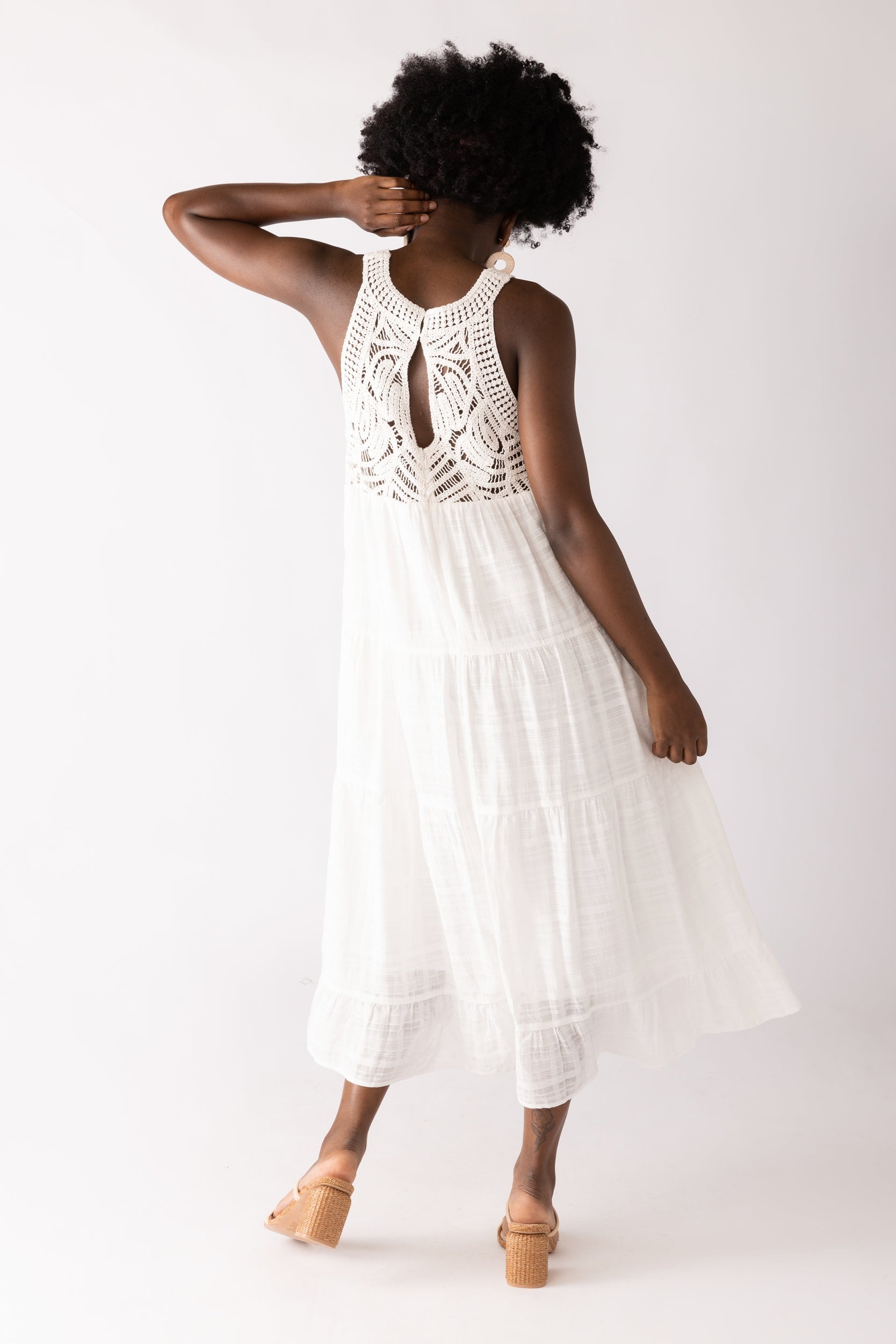 Iris Crochet Detail Maxi Dress - fab'rik