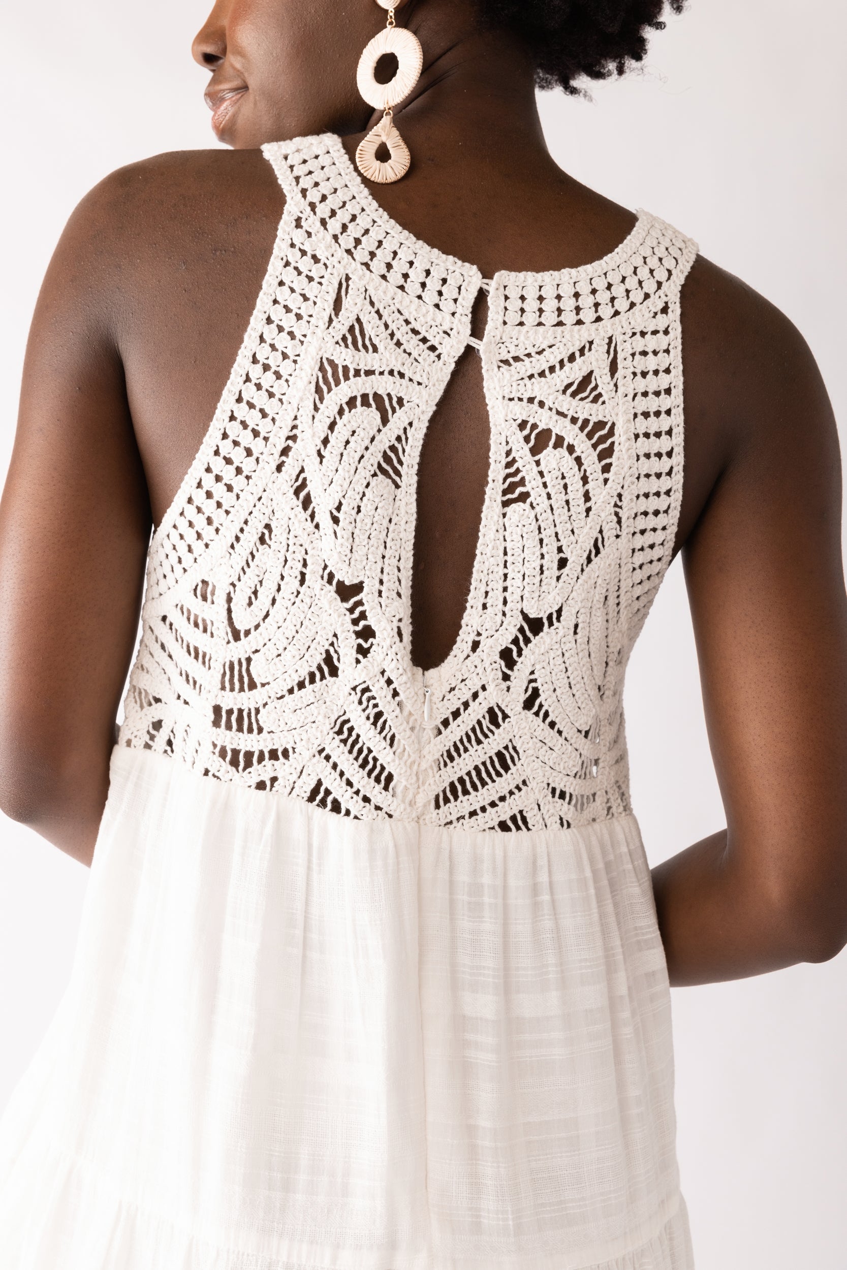 Iris Crochet Detail Maxi Dress - fab'rik