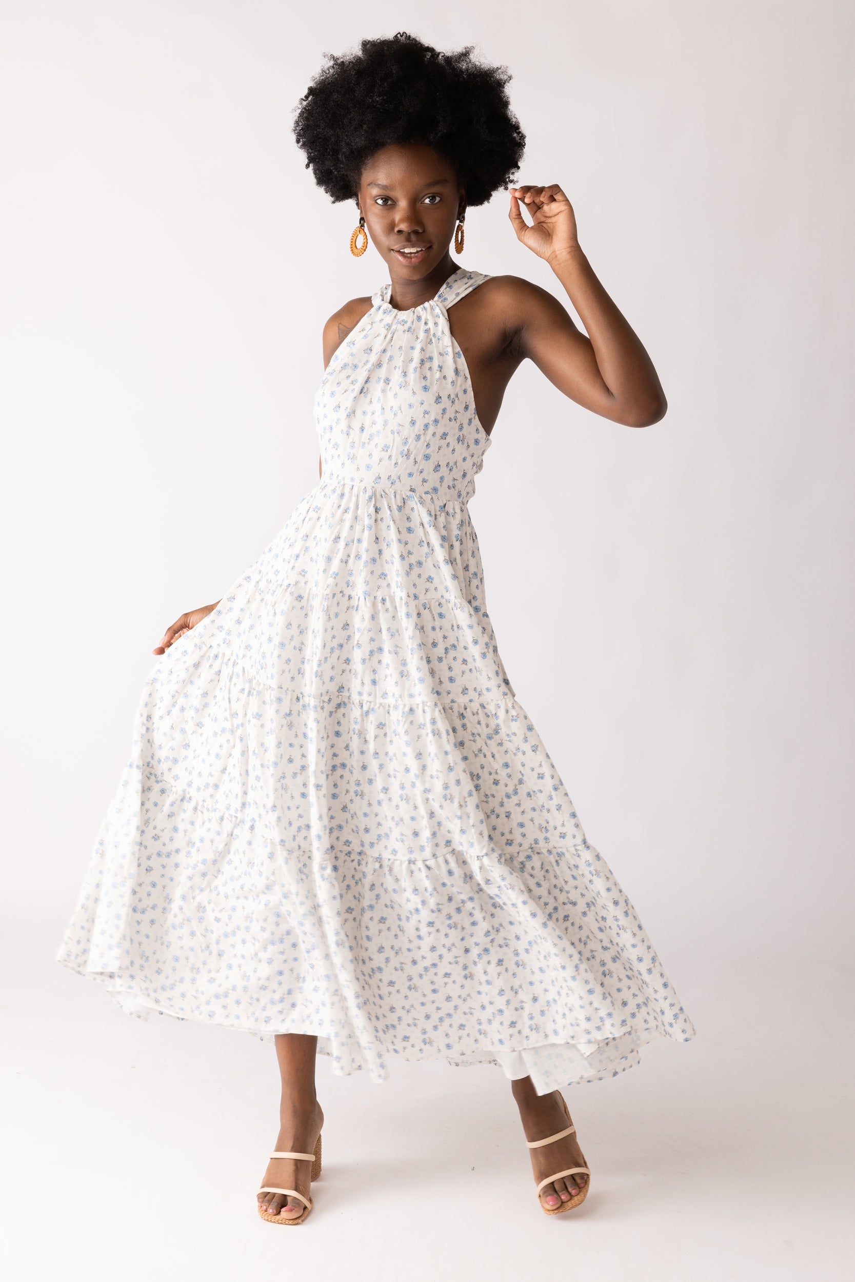 Opal Prairie Halter Maxi Dress - fab'rik