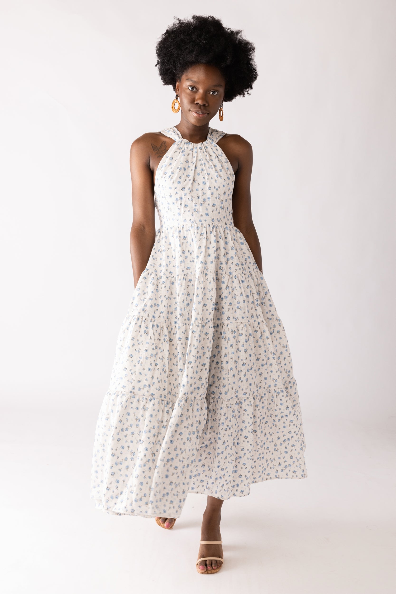 Opal Prairie Halter Maxi Dress - fab'rik