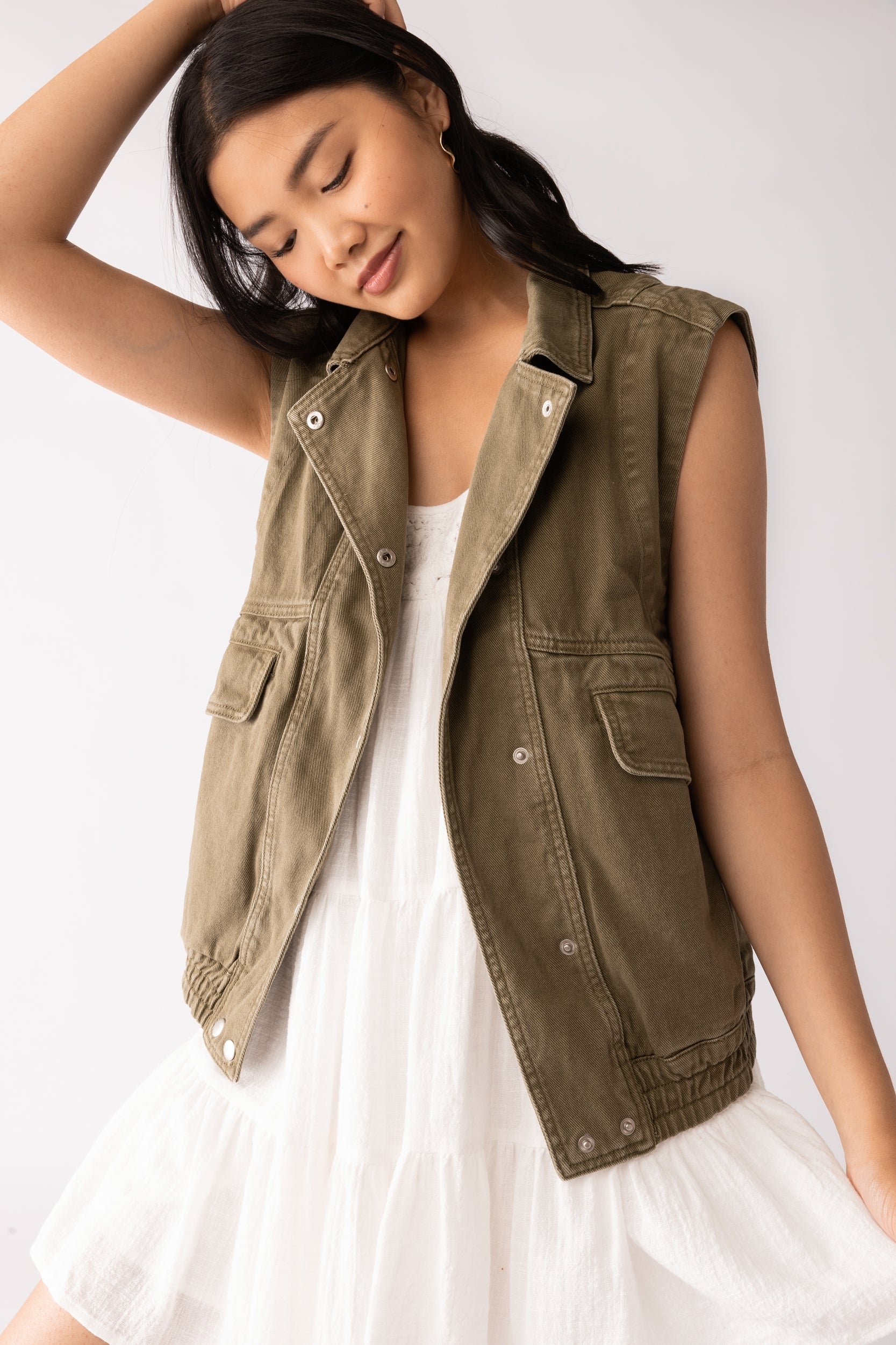 Maya Oversized Utility Vest - fab'rik