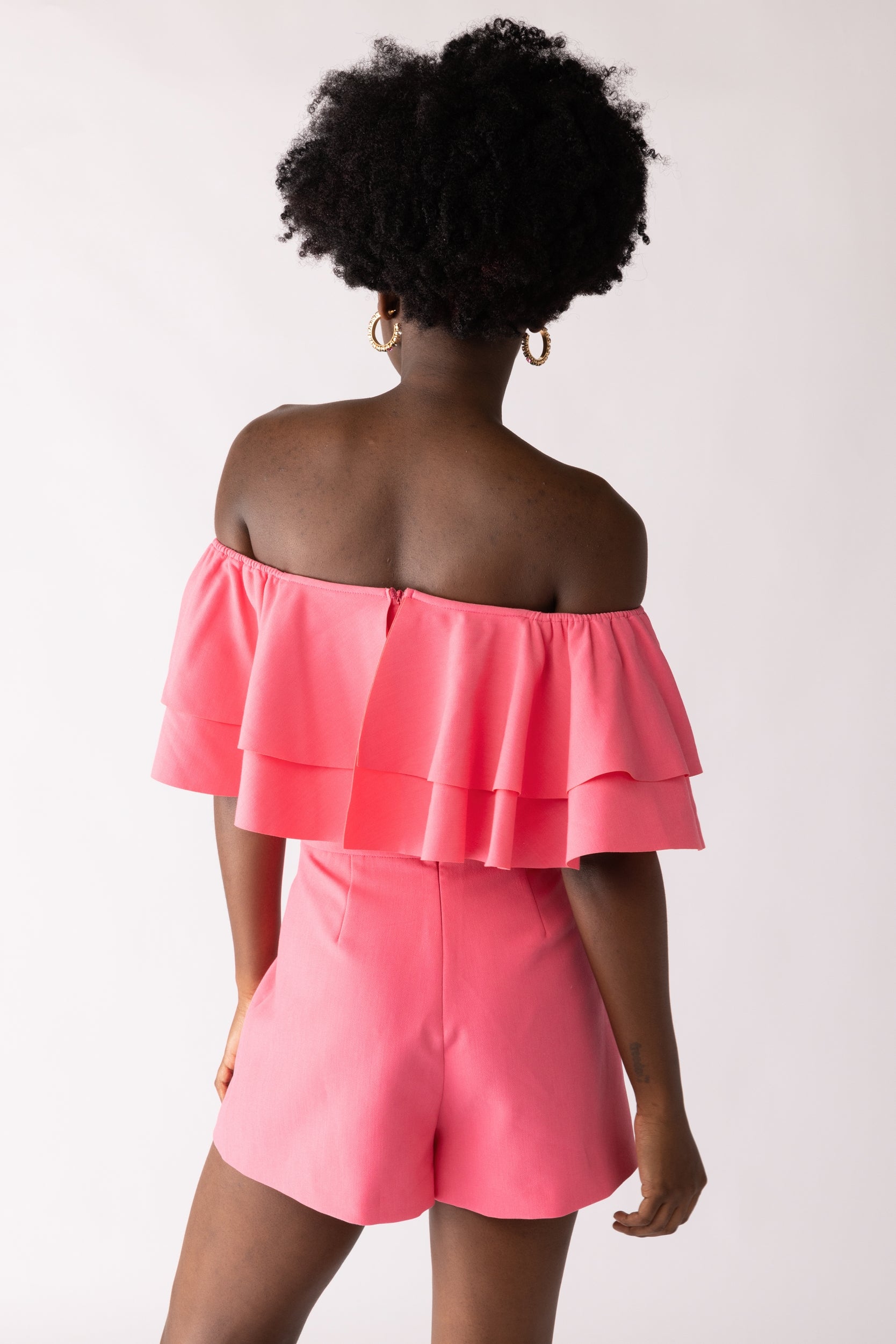 Leah Off Shoulder Romper - fab'rik
