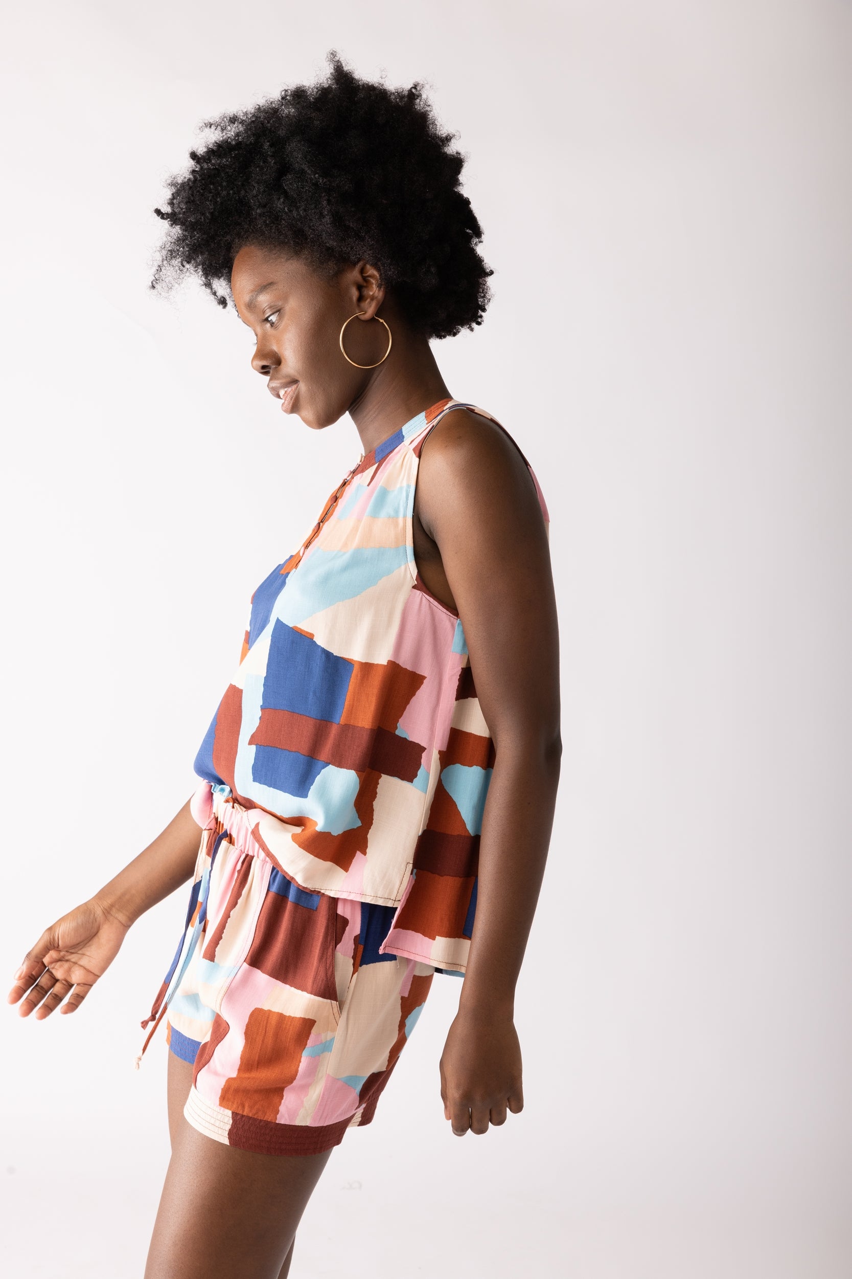 Anika Printed Sleeveless Blouse - fab'rik