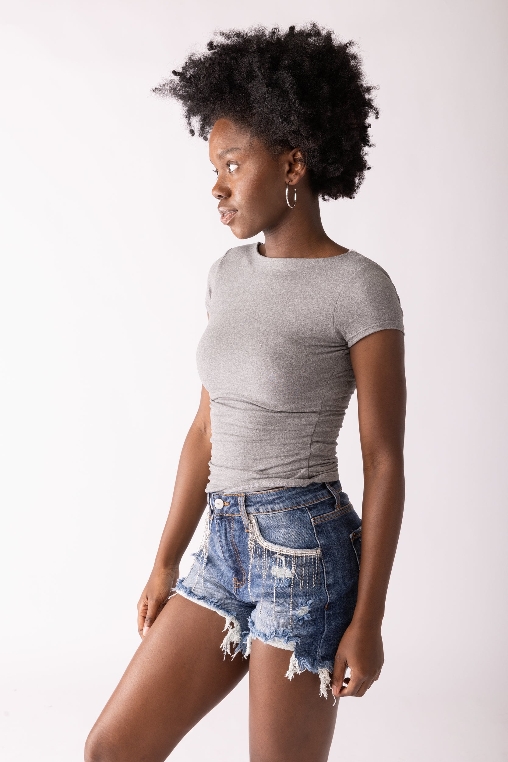 Danni Open Back Fitted Tee - fab'rik