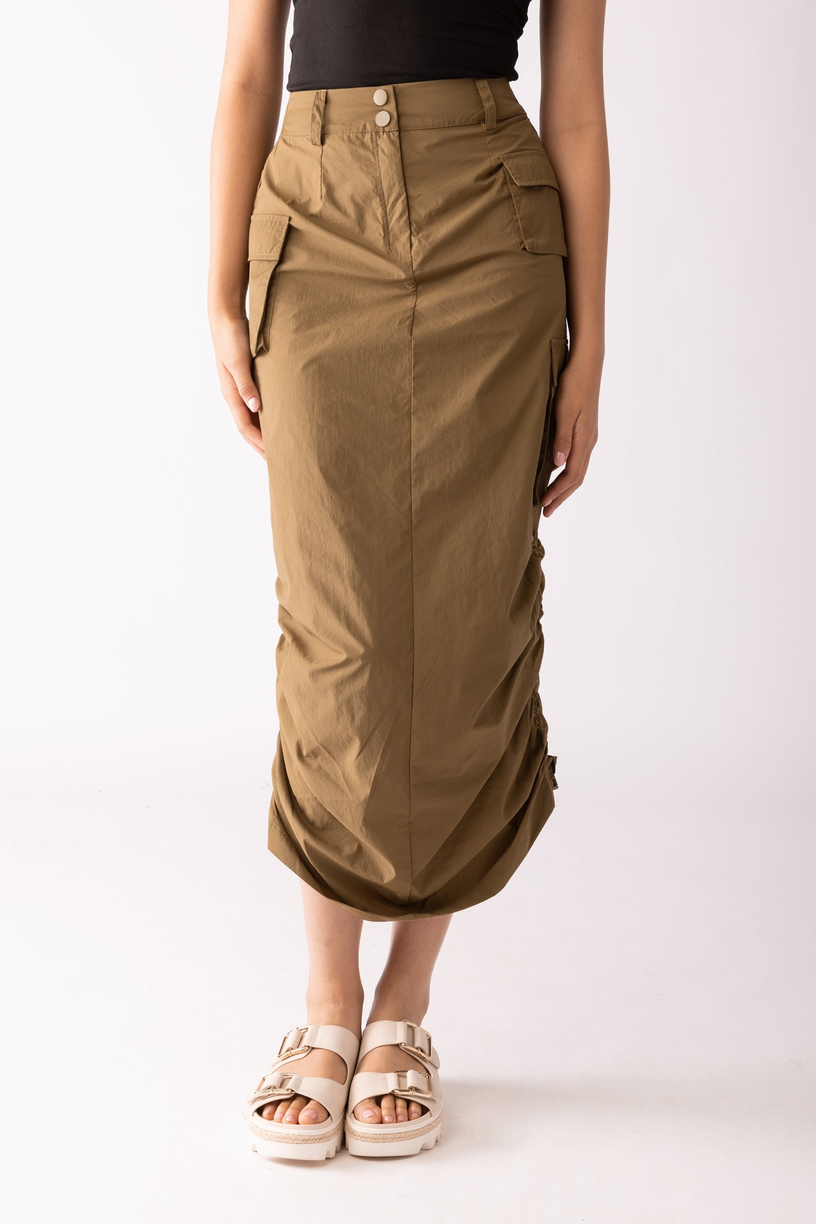 Ava Adjustable Length Cargo Skirt - fab'rik