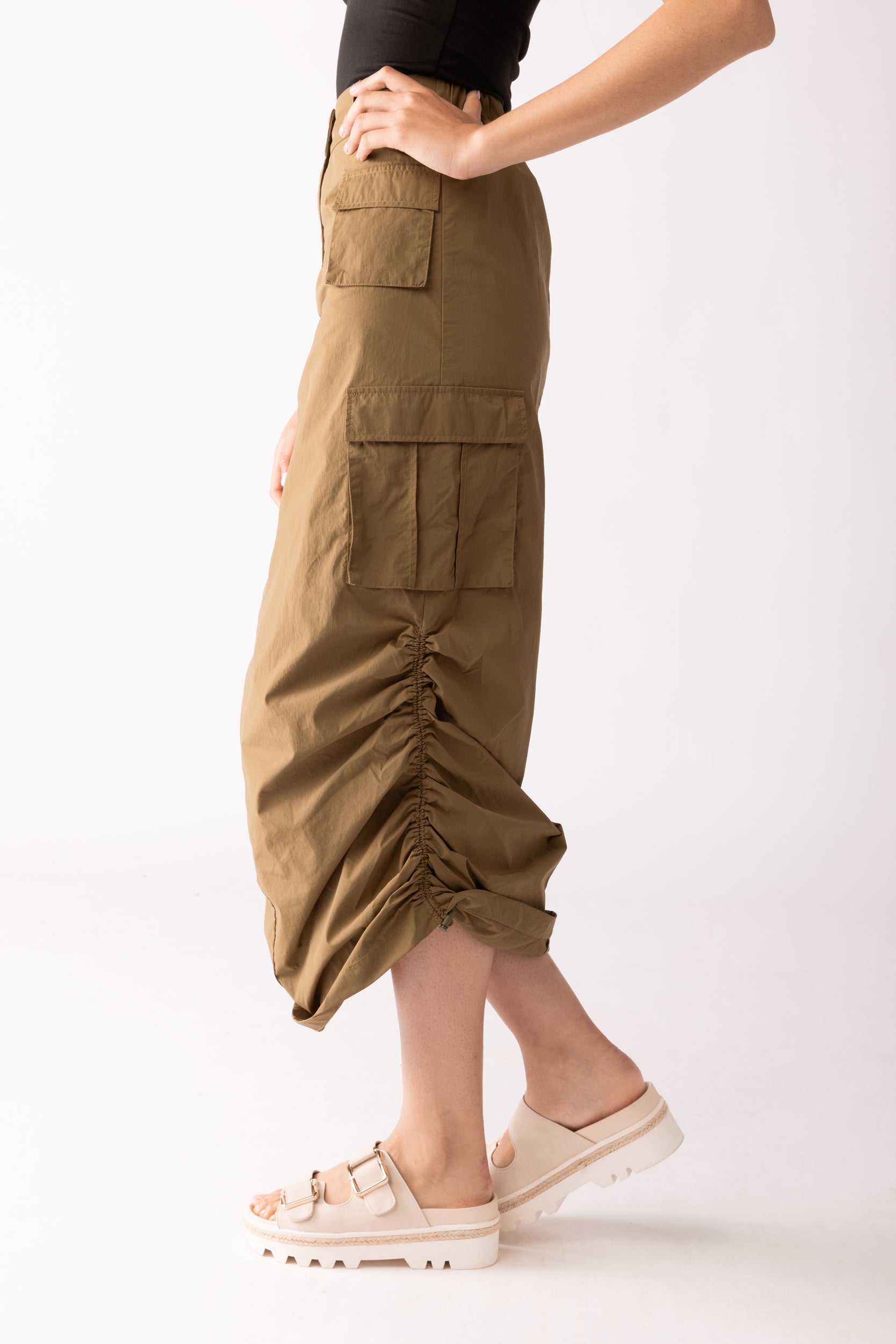 Ava Adjustable Length Cargo Skirt - fab'rik