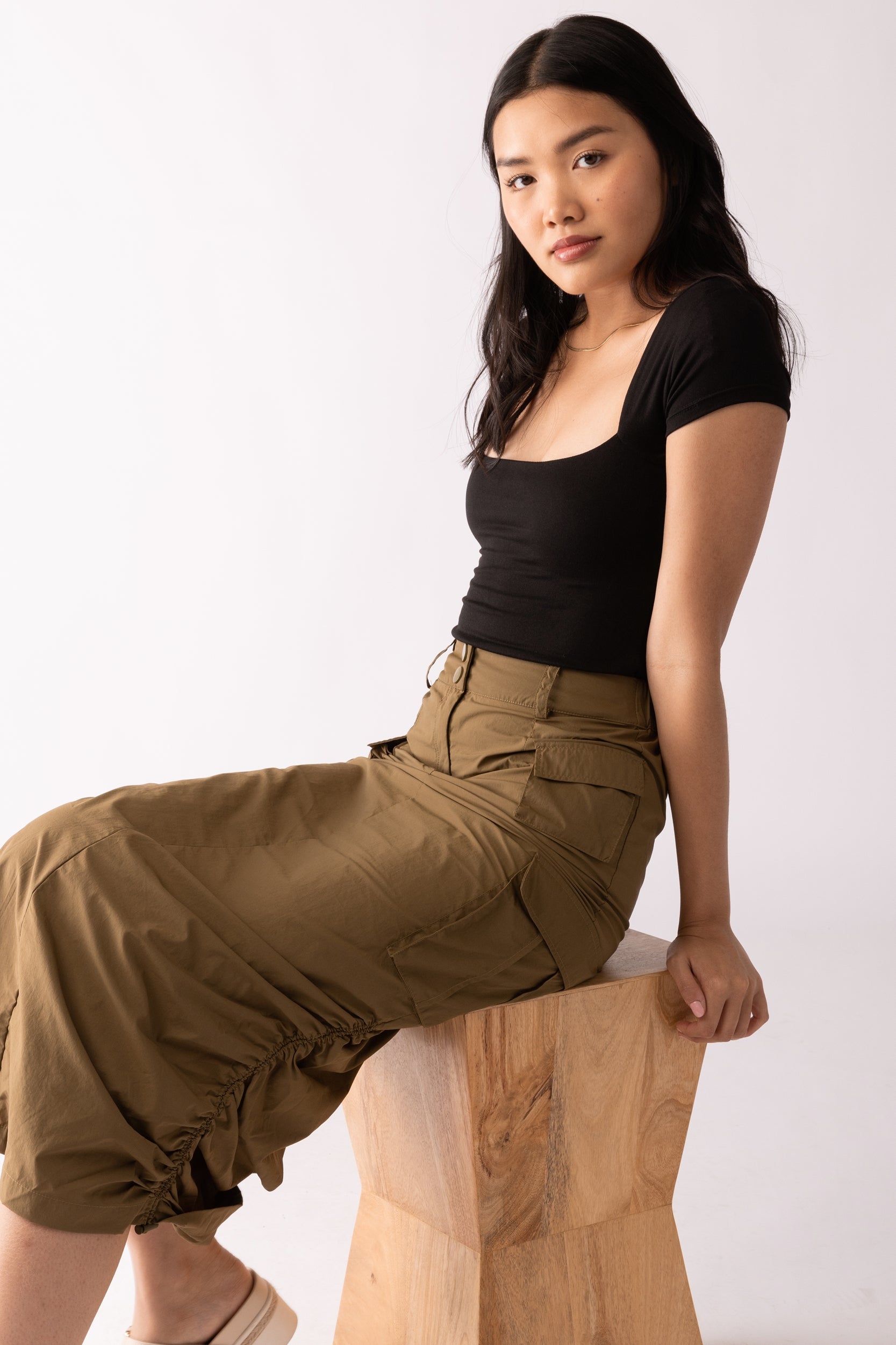 Danni Open Back Fitted Tee - fab'rik