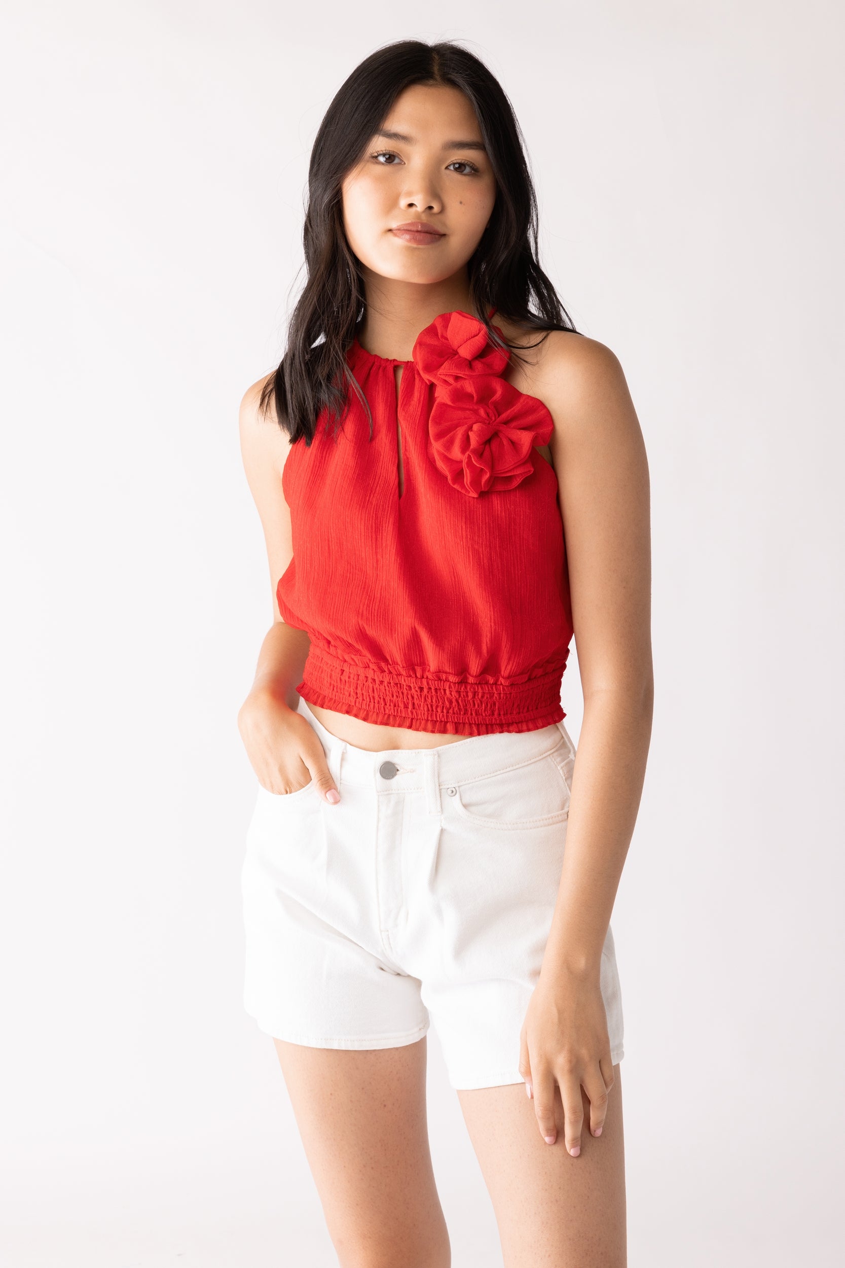 Bridget Floral Detail Top - fab'rik