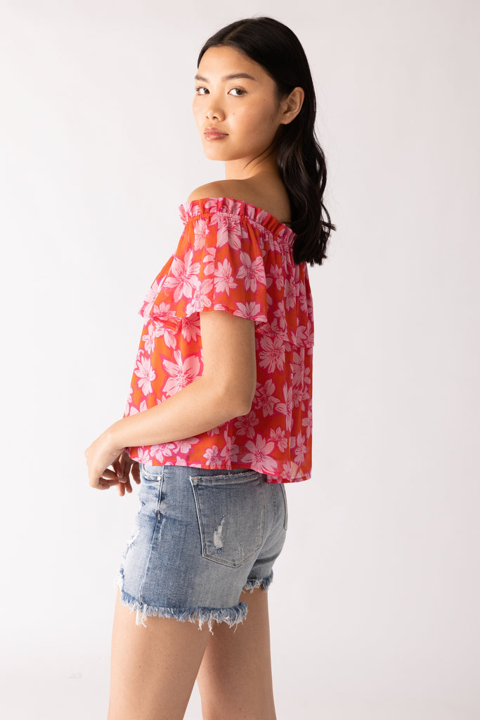 Juliet Floral Off Shoulder Top - fab'rik