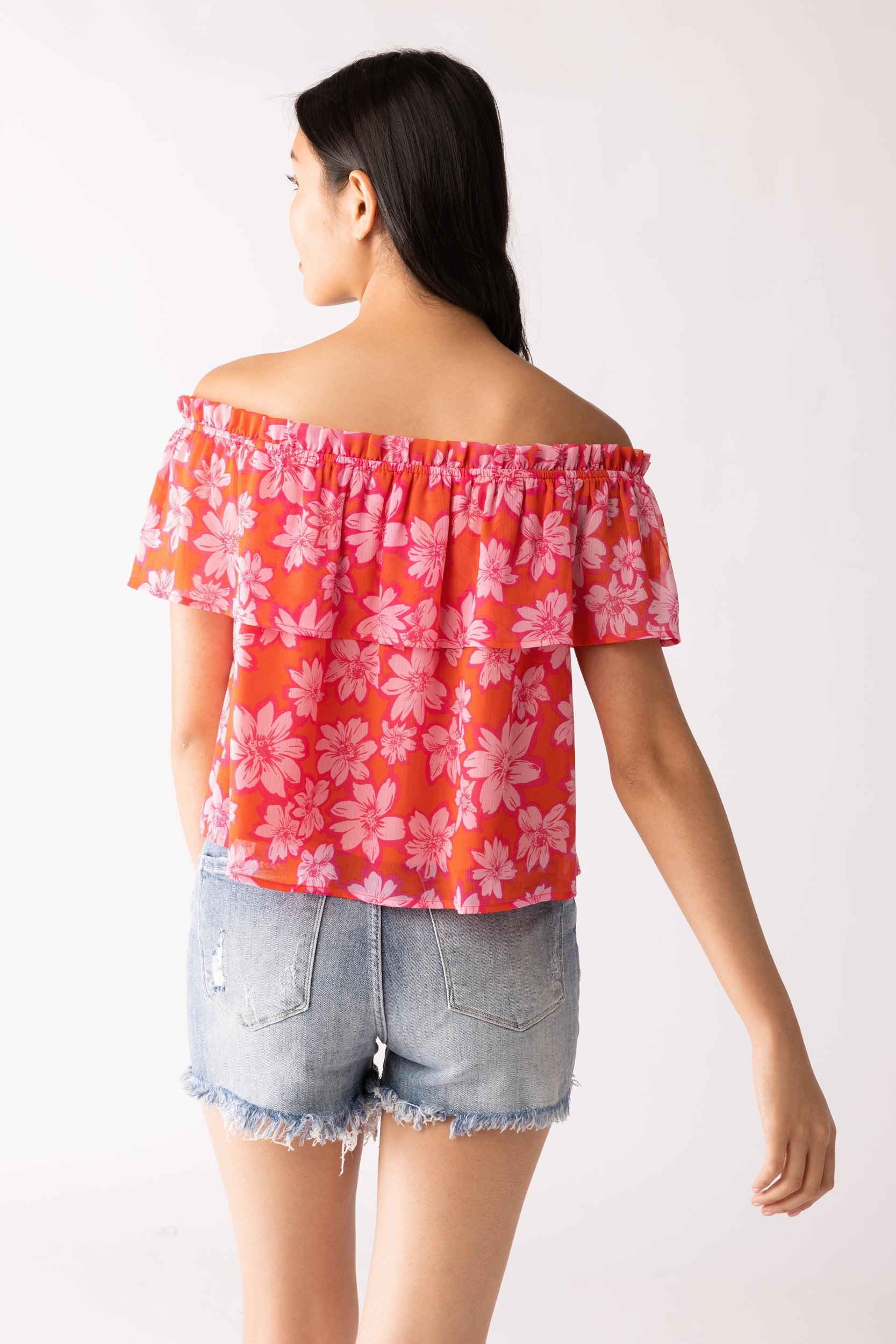 Juliet Floral Off Shoulder Top - fab'rik