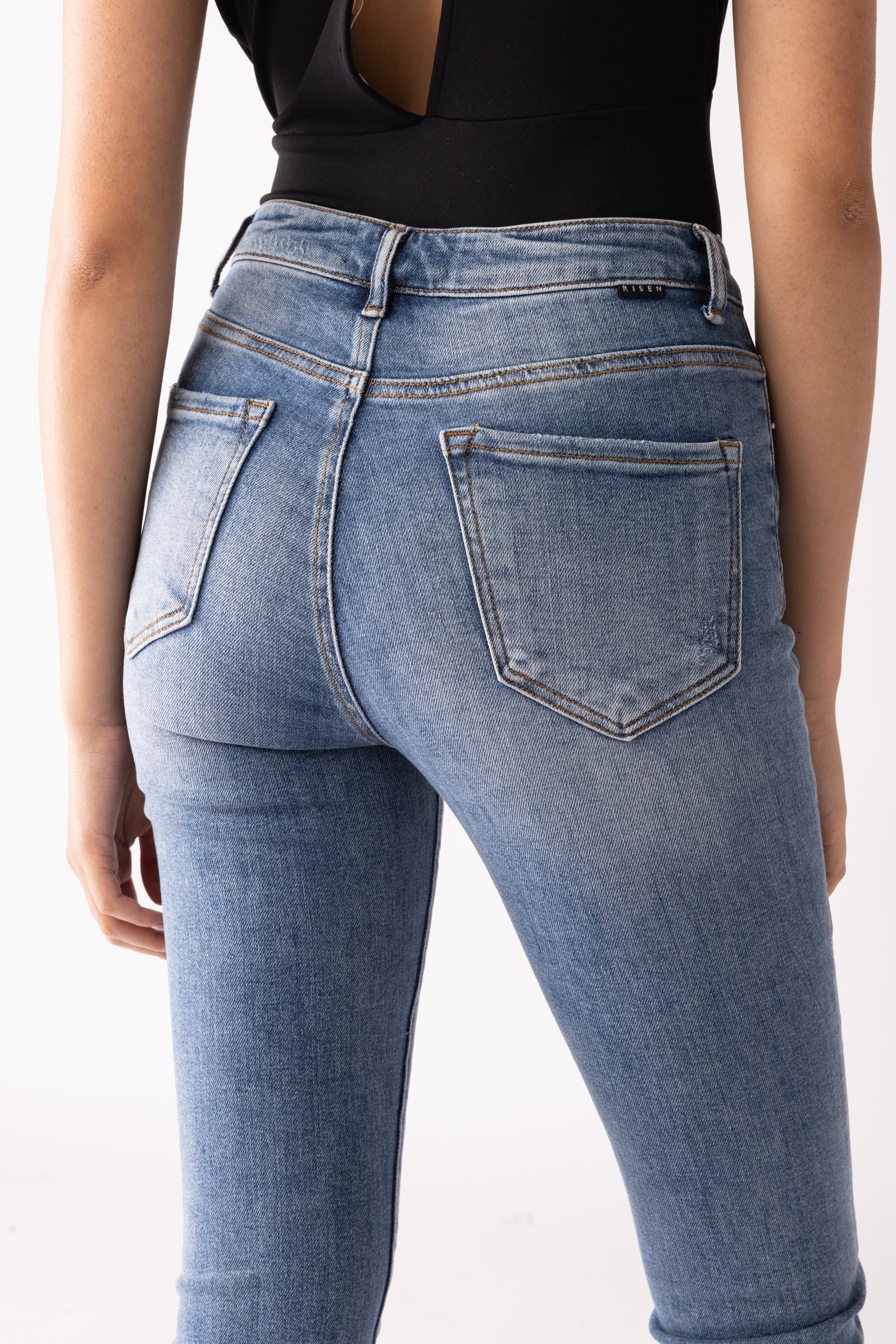 Morlie Mid Rise Straight Cropped Jeans - fab'rik