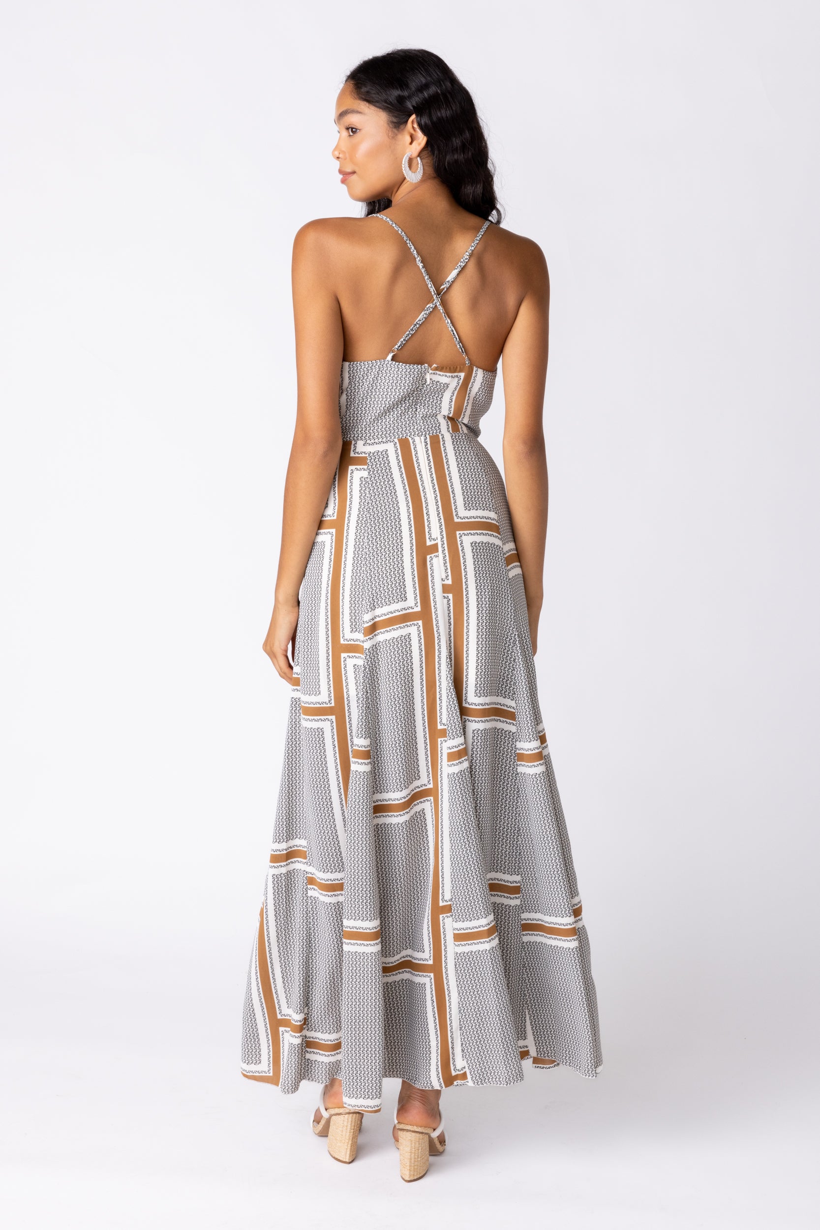 Warner Cowl Neck Printed Maxi Dress - fab'rik