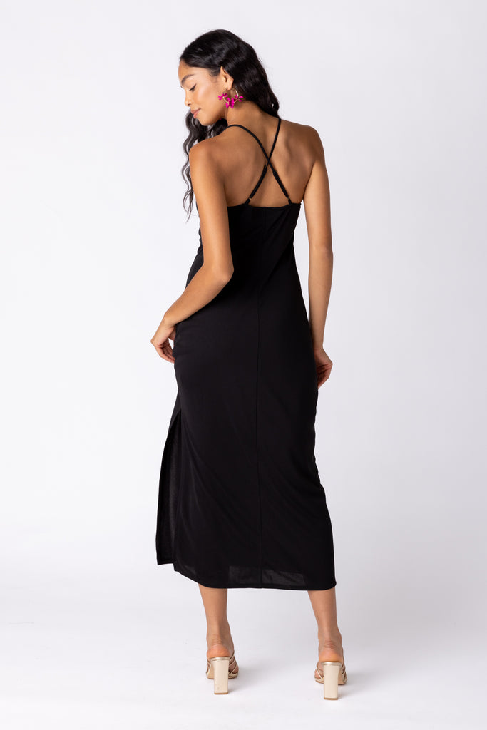 Glenn Cowl Neck Midi Dress - fab'rik