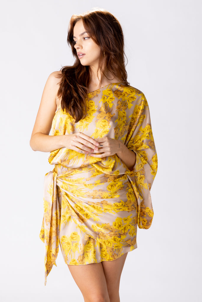 Julie One Shoulder Printed Mini Dress - fab'rik
