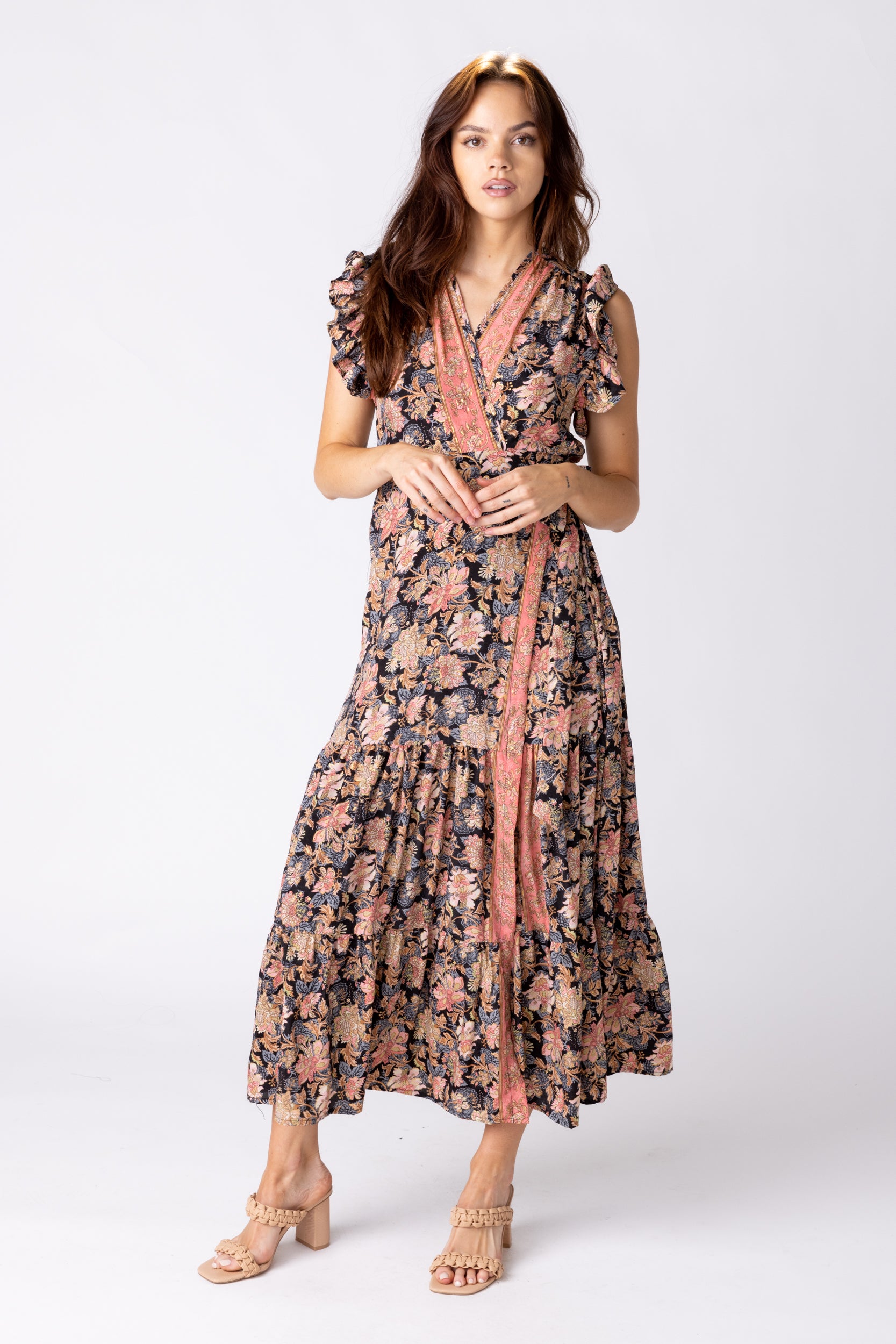 Poppy Floral Wrap Maxi Dress - fab'rik