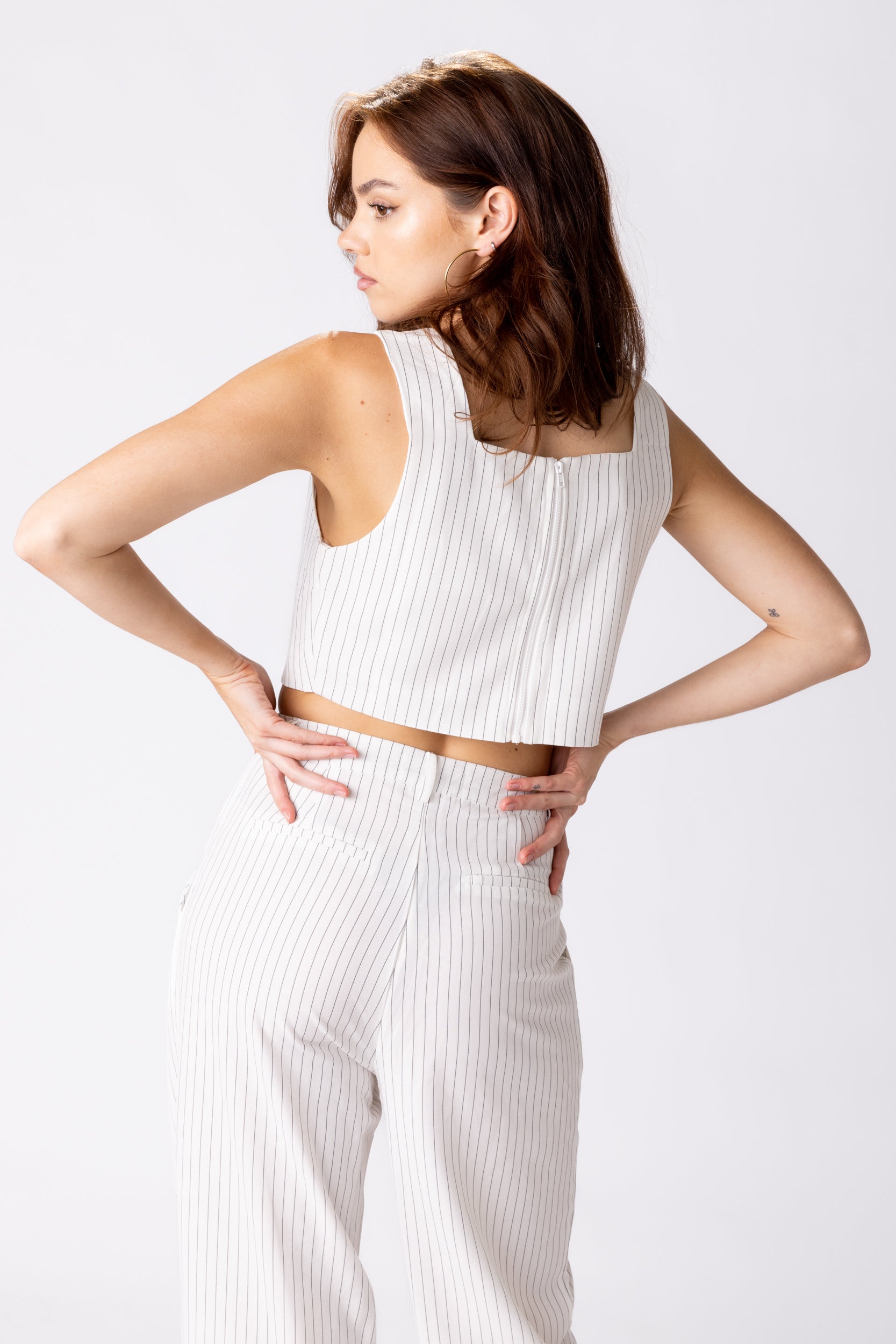 Liberty Striped Crop Top - fab'rik