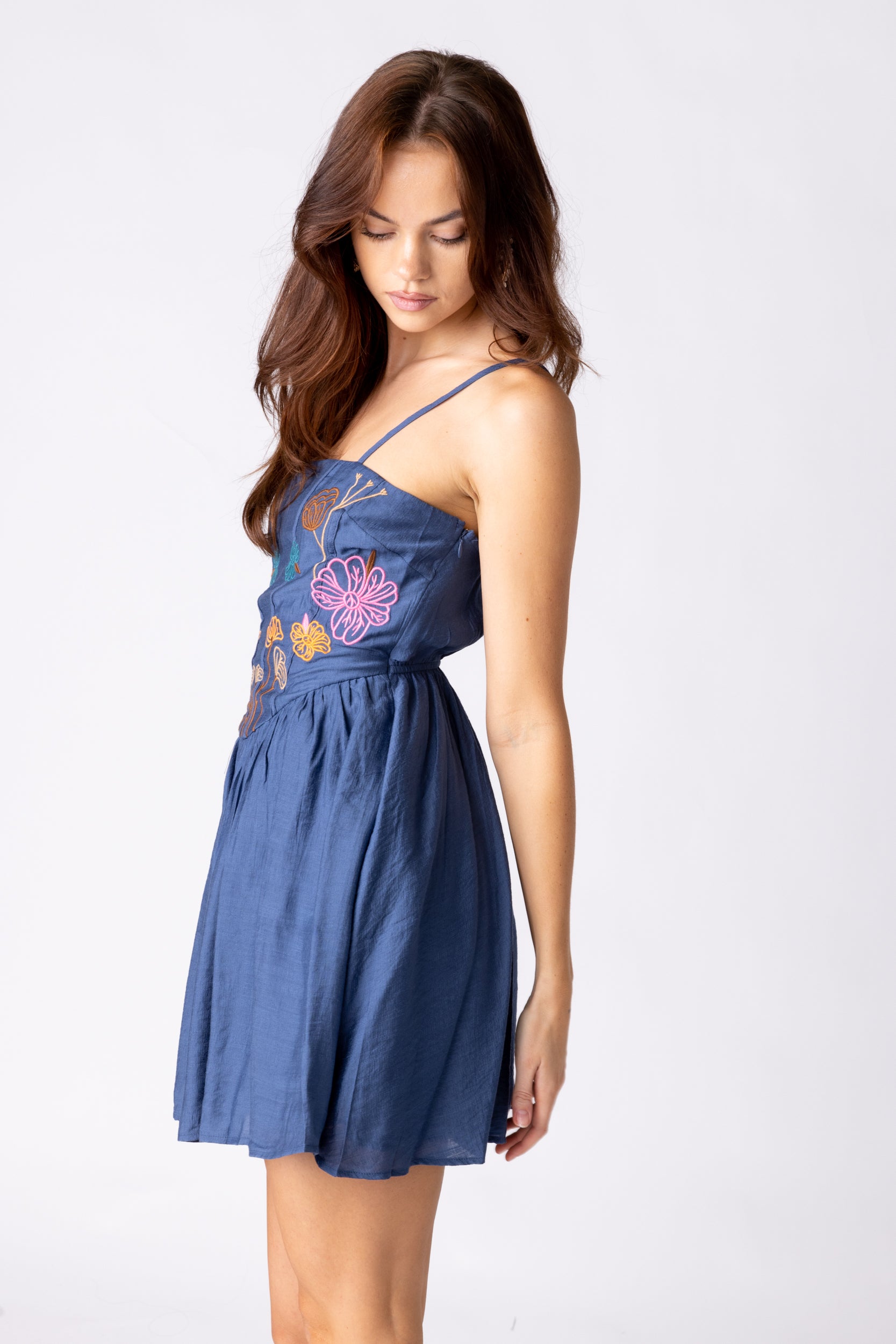 Della Embroidered Mini Dress - fab'rik