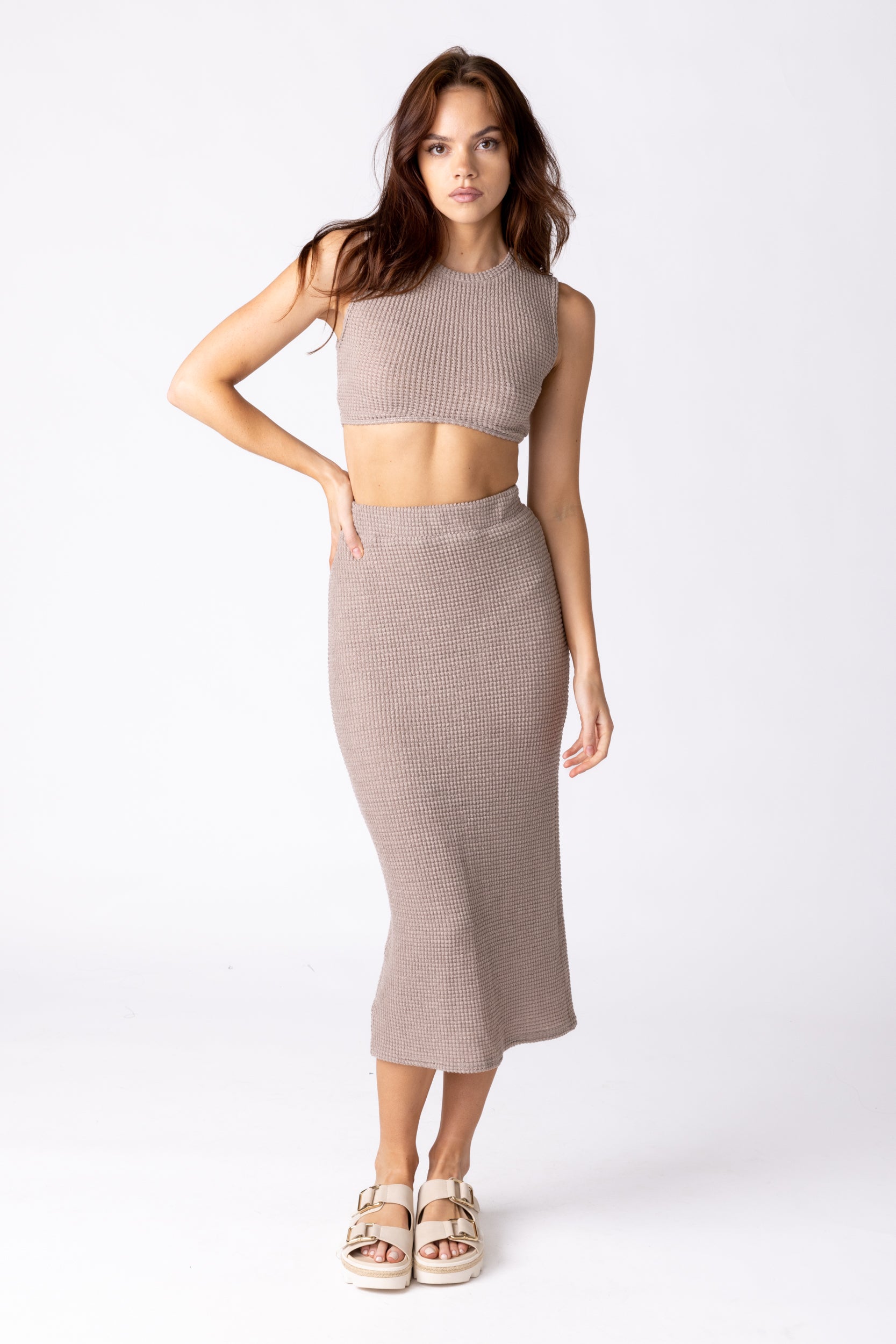 Ivie Ribbed Midi Skirt - fab'rik