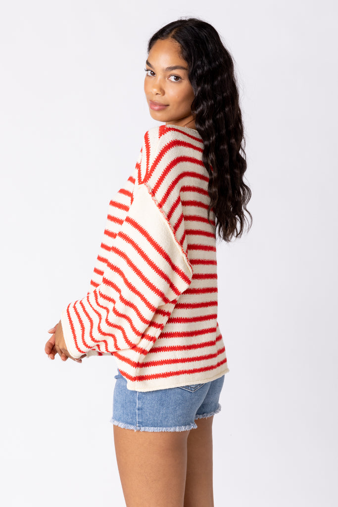 Martina Oversized Striped Sweater - fab'rik