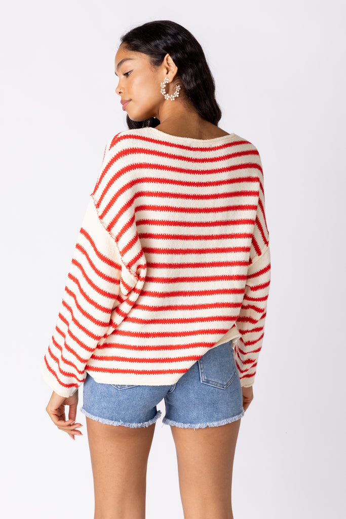 Martina Oversized Striped Sweater - fab'rik