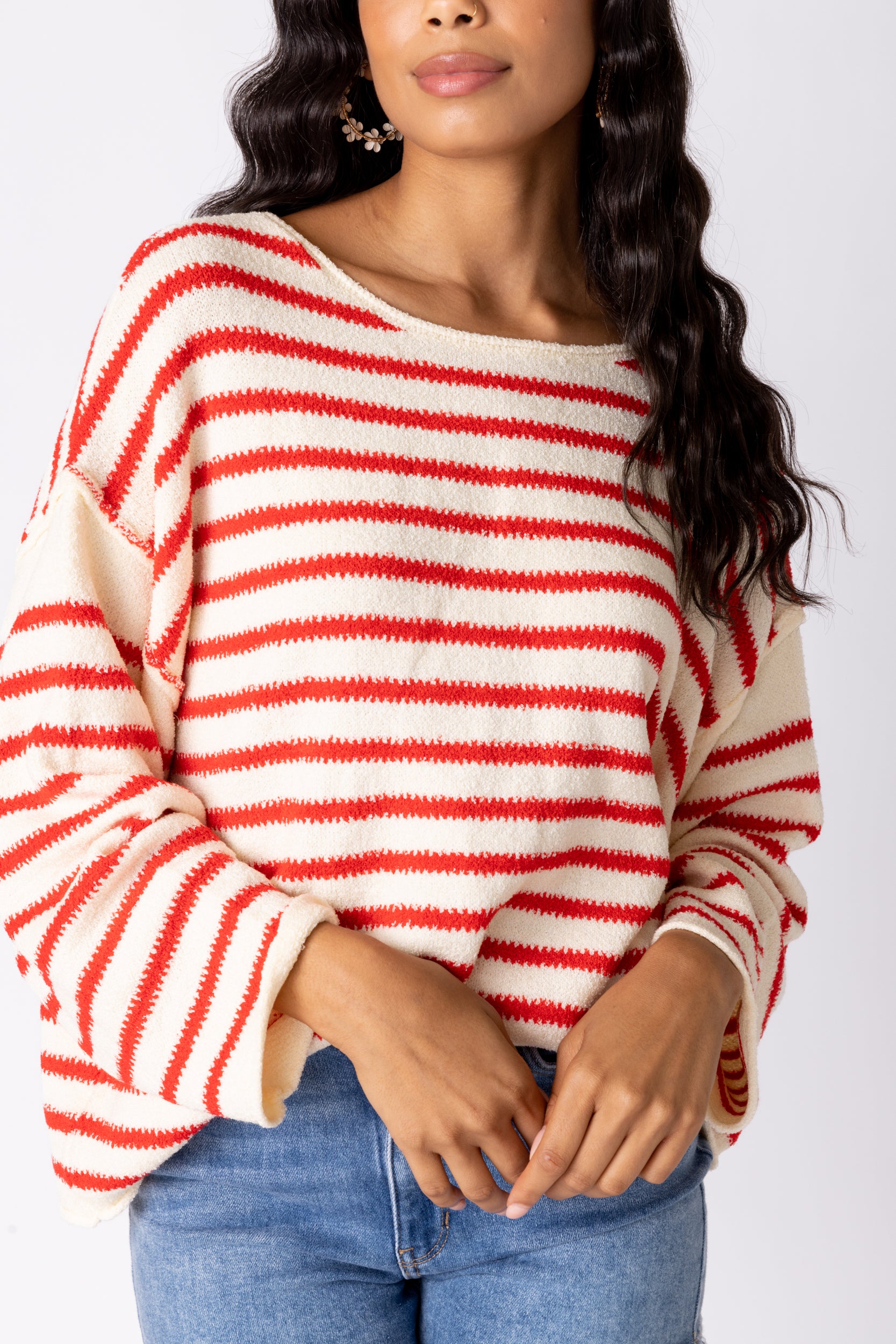Martina Oversized Striped Sweater - fab'rik
