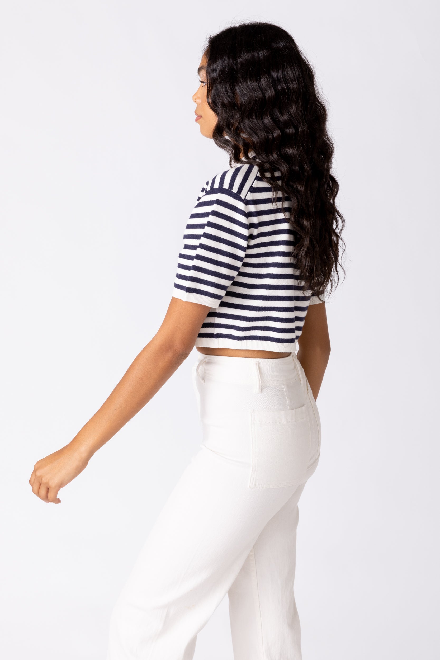 Jada Cropped Sweater Tee - fab'rik