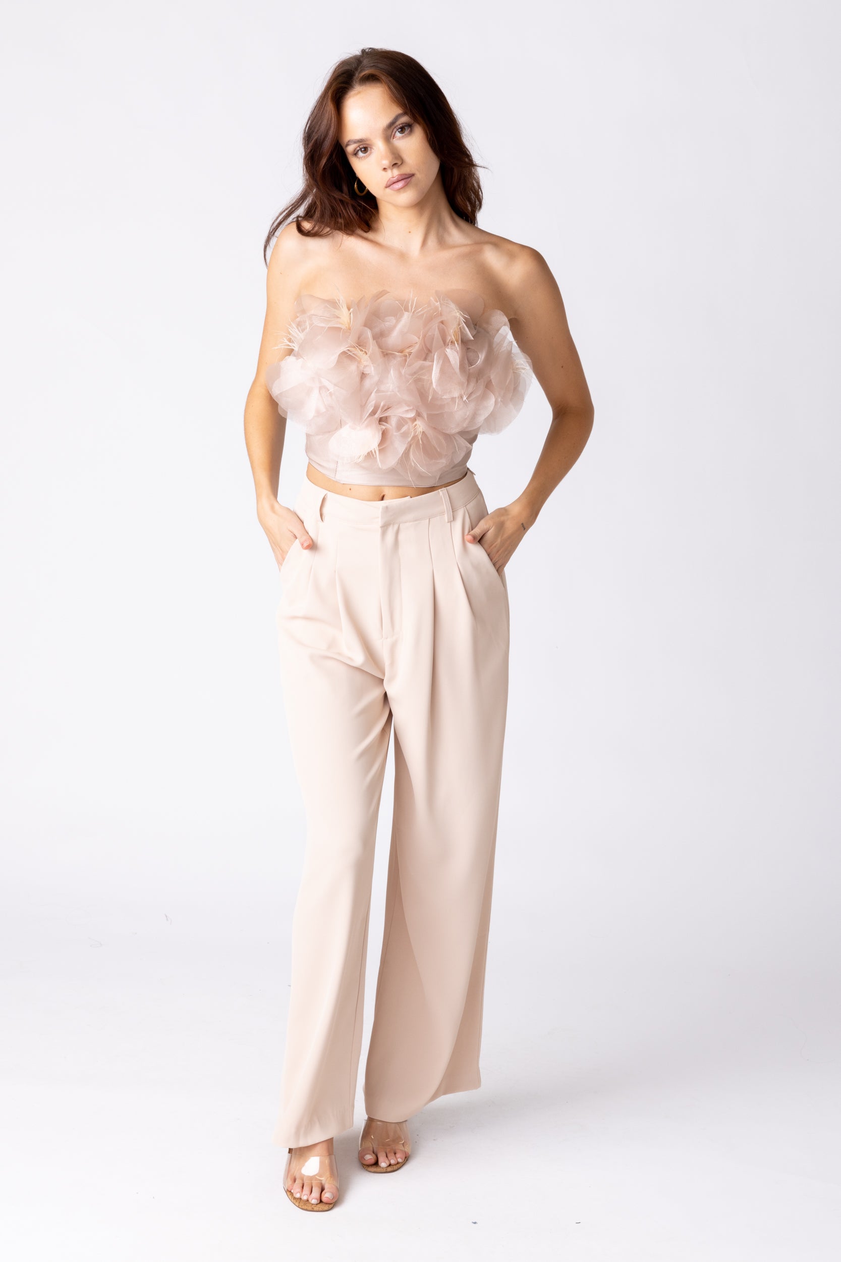 Chloe Floral Cropped Top - fab'rik