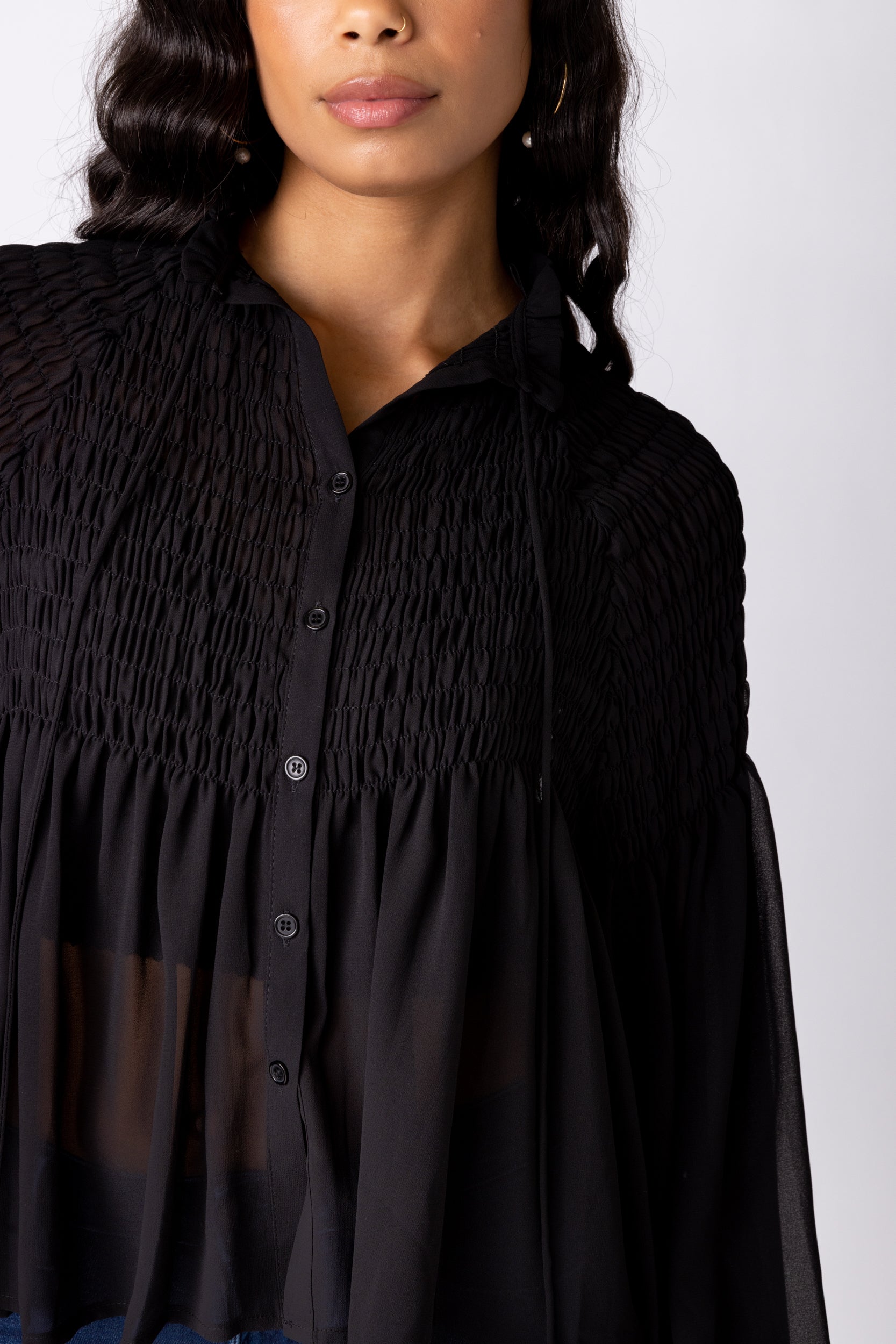 Mora Pleat Front Blouse - fab'rik