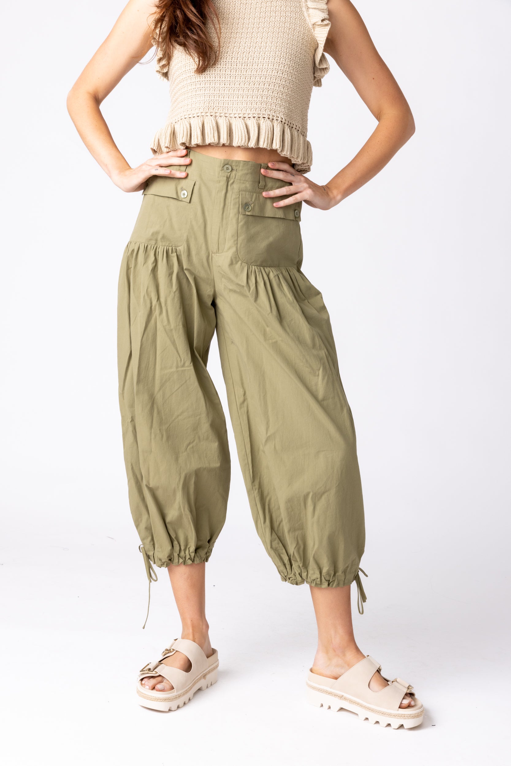 Rhodes Tie Ankle Cargo Pant - fab'rik