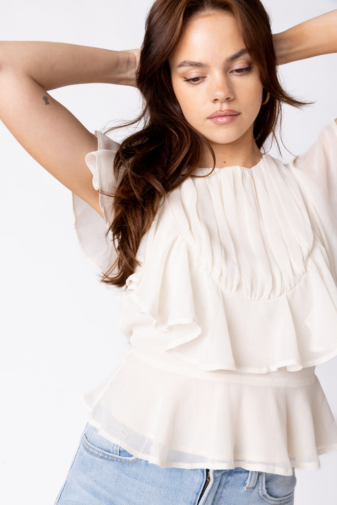 May Chiffon Ruffle Blouse - fab'rik