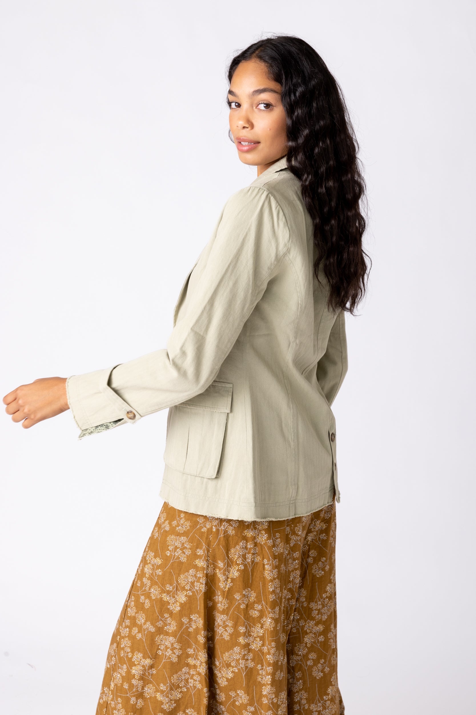 Lina Raw Hem Blazer - fab'rik