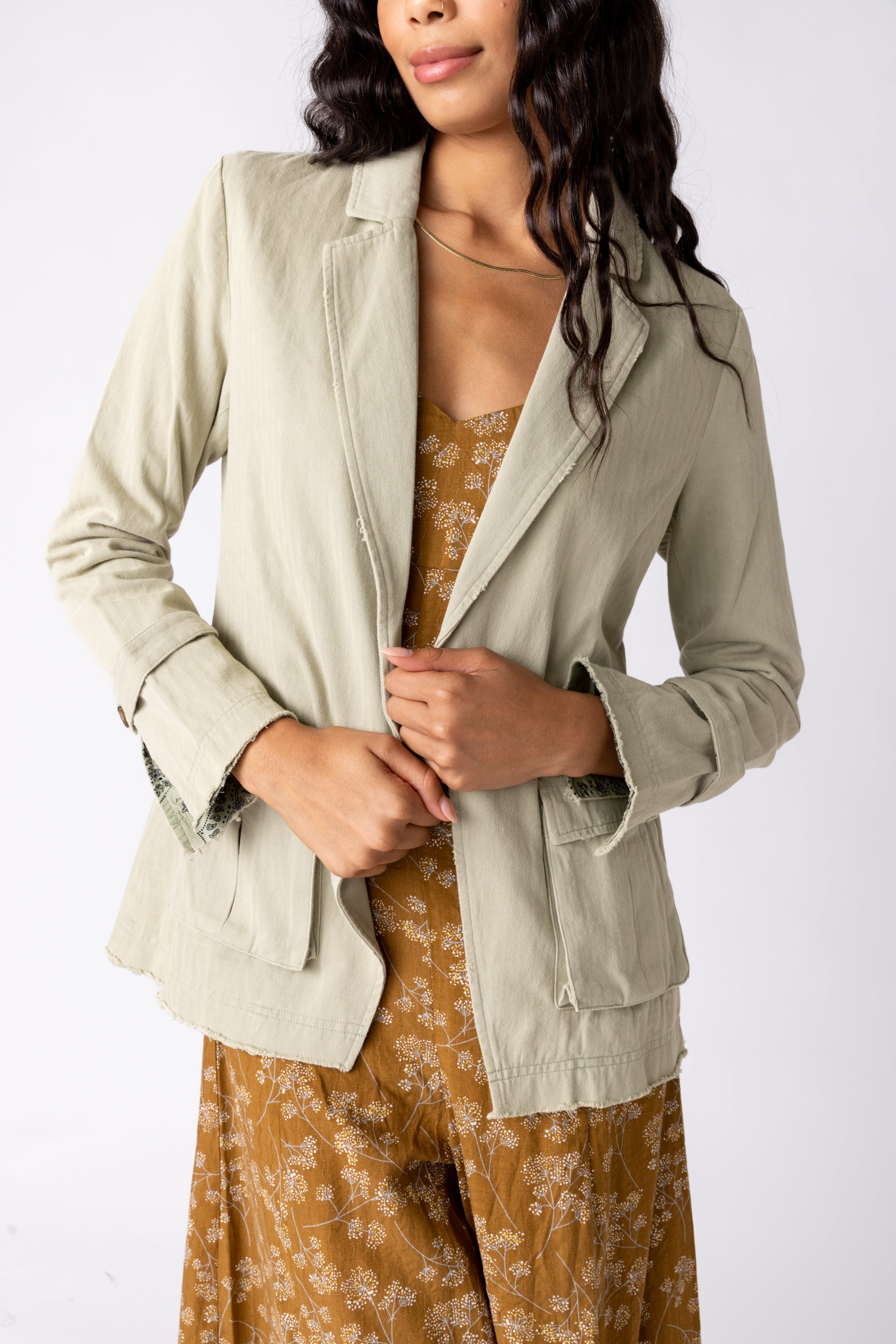 Lina Raw Hem Blazer - fab'rik