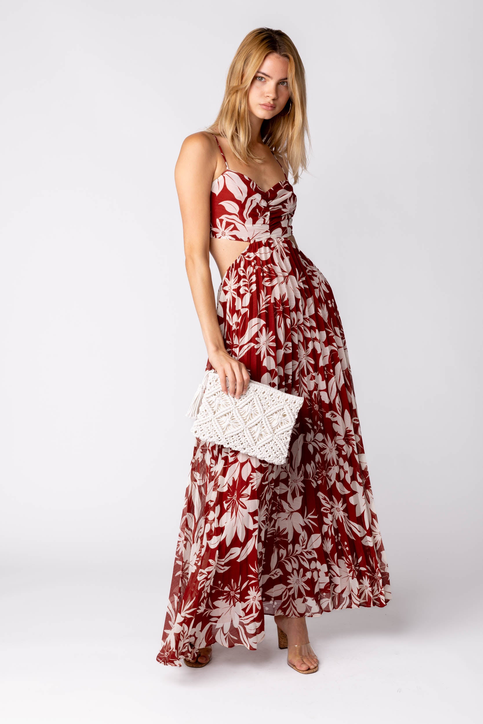 Greta Floral Pleated Maxi Dress - fab'rik