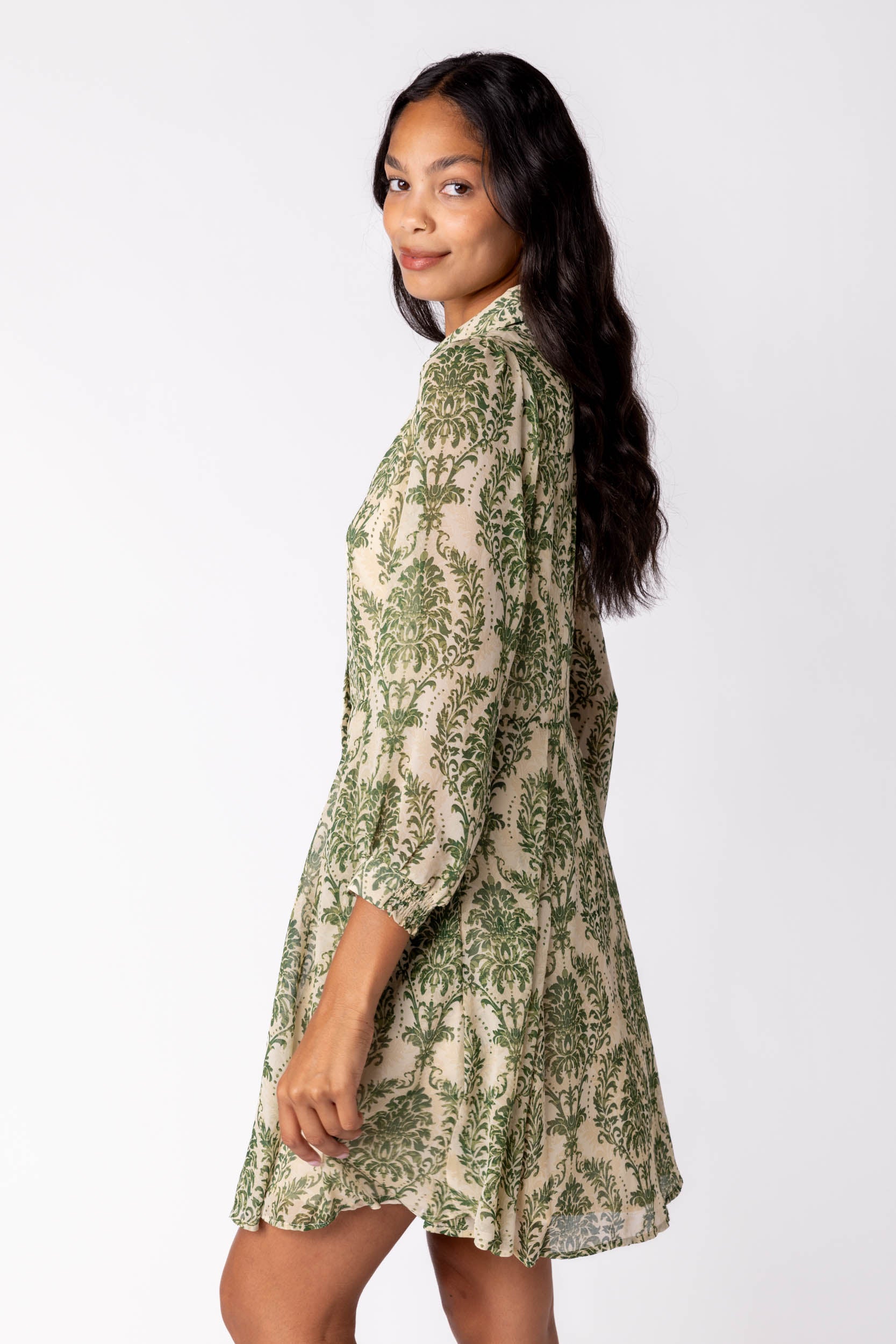 Teagan Chiffon Shirt Dress - fab'rik