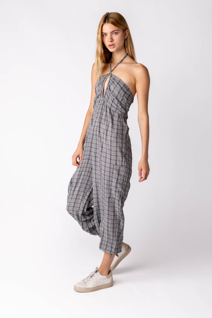 Blair Checked Jumpsuit - fab'rik