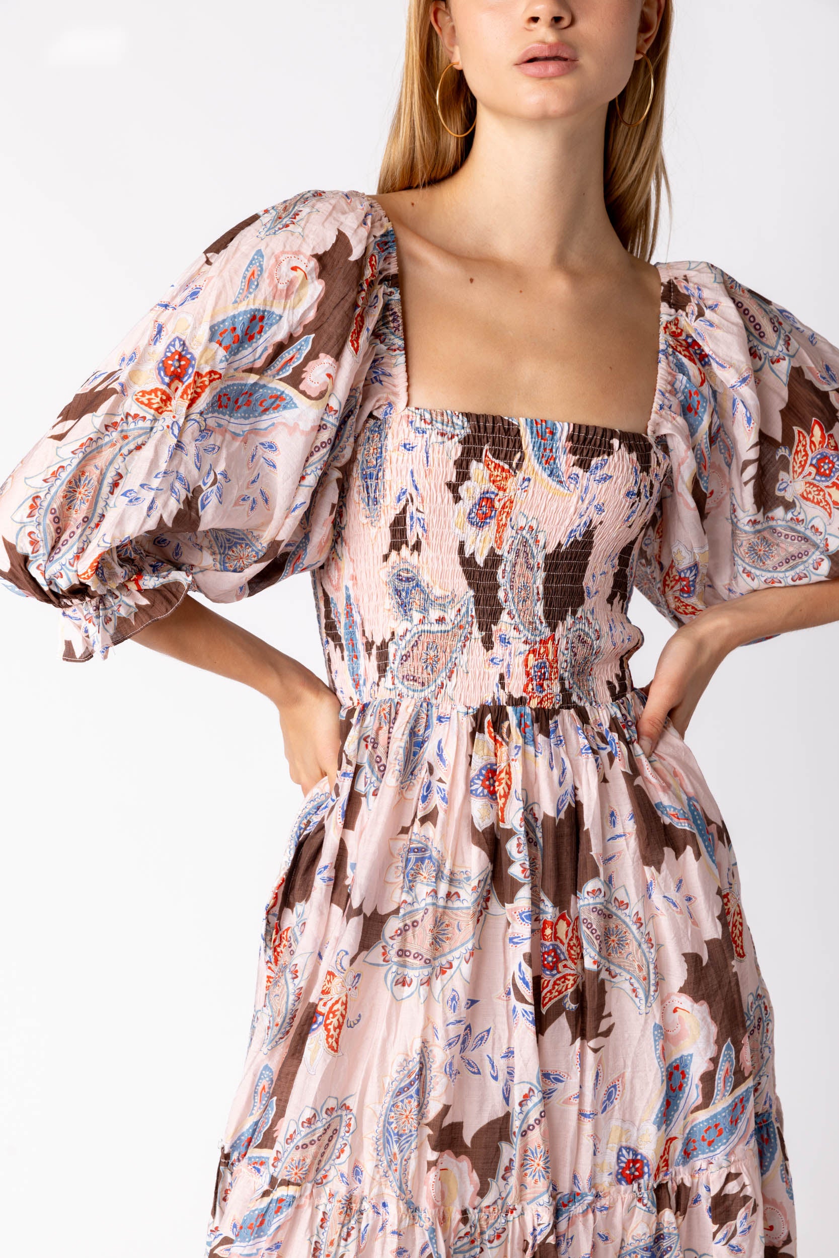 Blake Smocked Maxi Dress - fab'rik