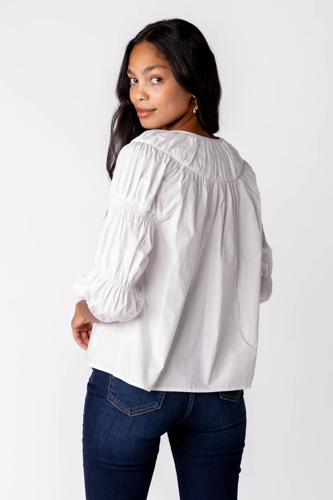 Cara V Neck Blouse - fab'rik