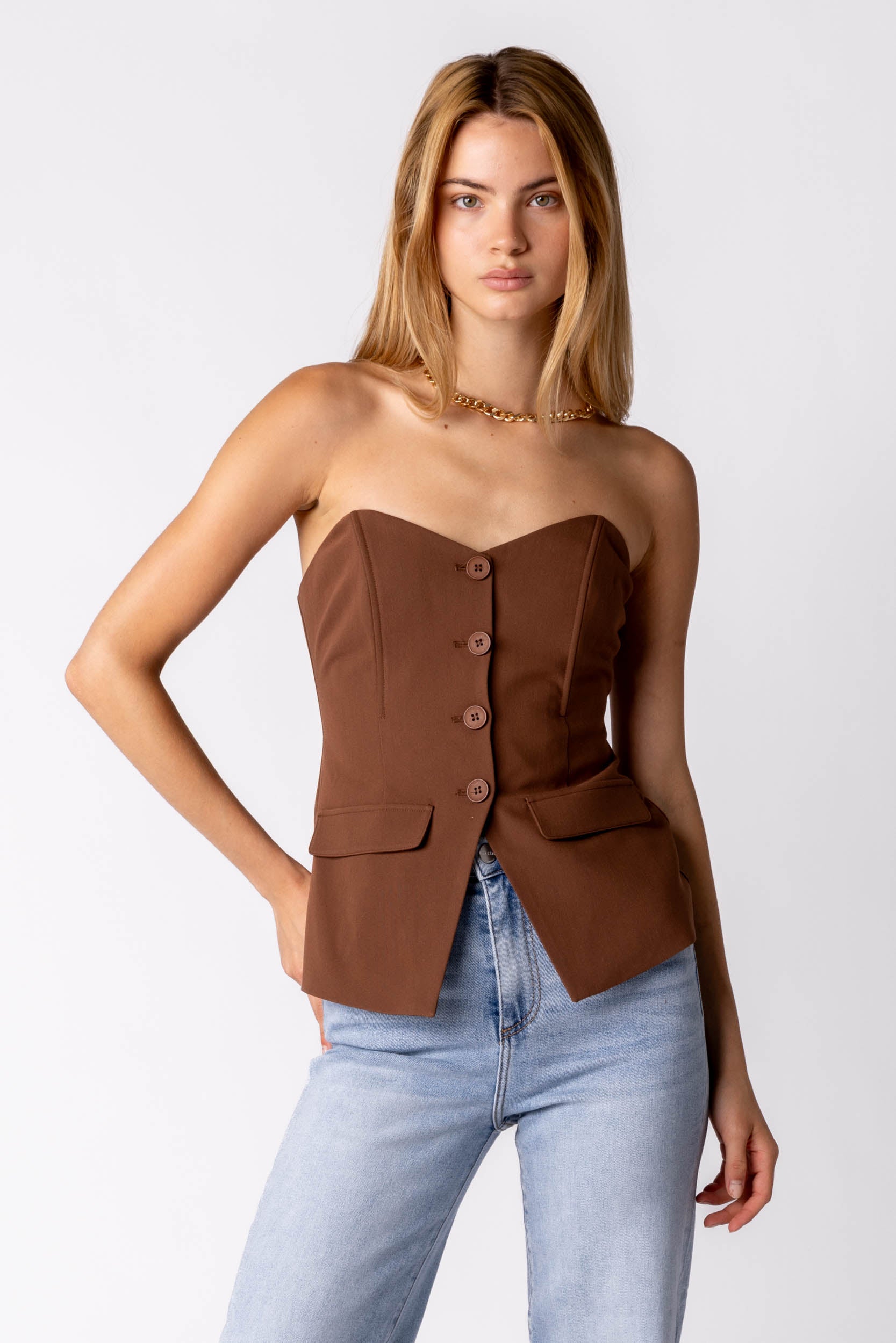 Briley Tailored Strapless Top - fab'rik