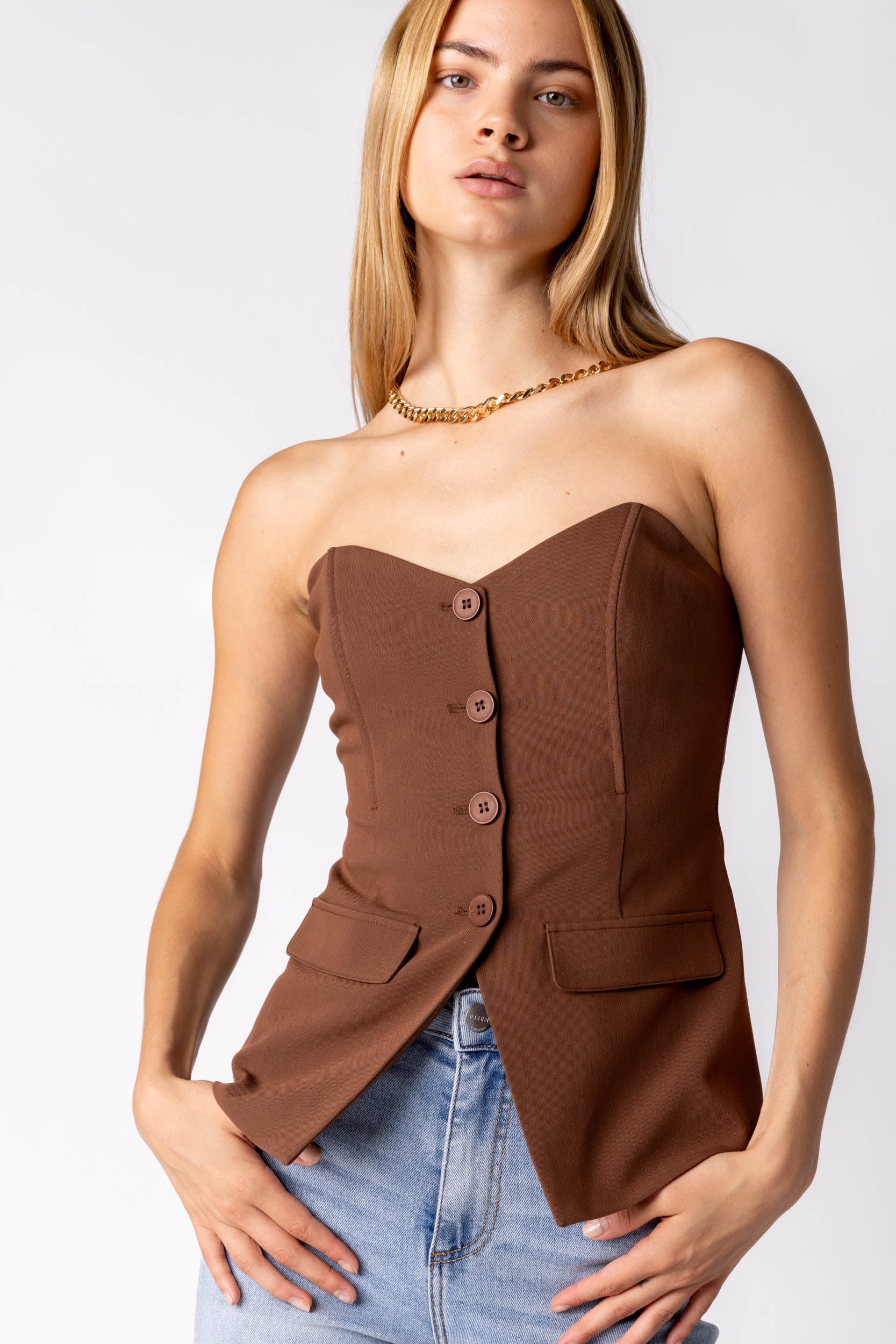 Briley Tailored Strapless Top - fab'rik