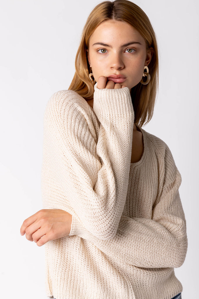 Sienna Oversized V Neck Sweater - fab'rik