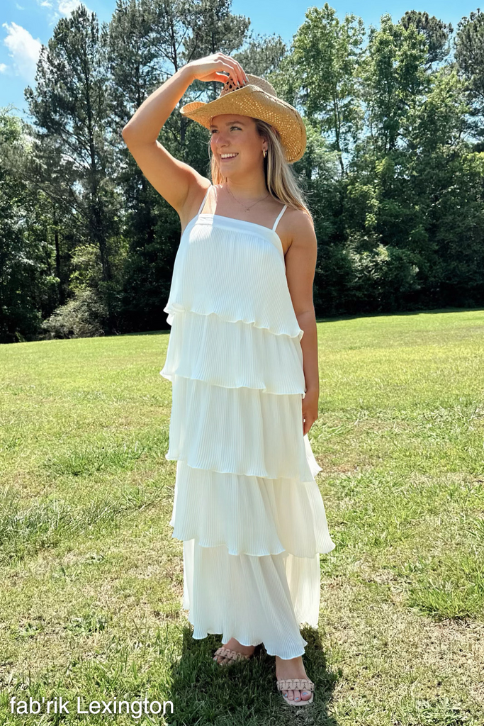 Summers Pleated Tiered Maxi Dress - fab'rik