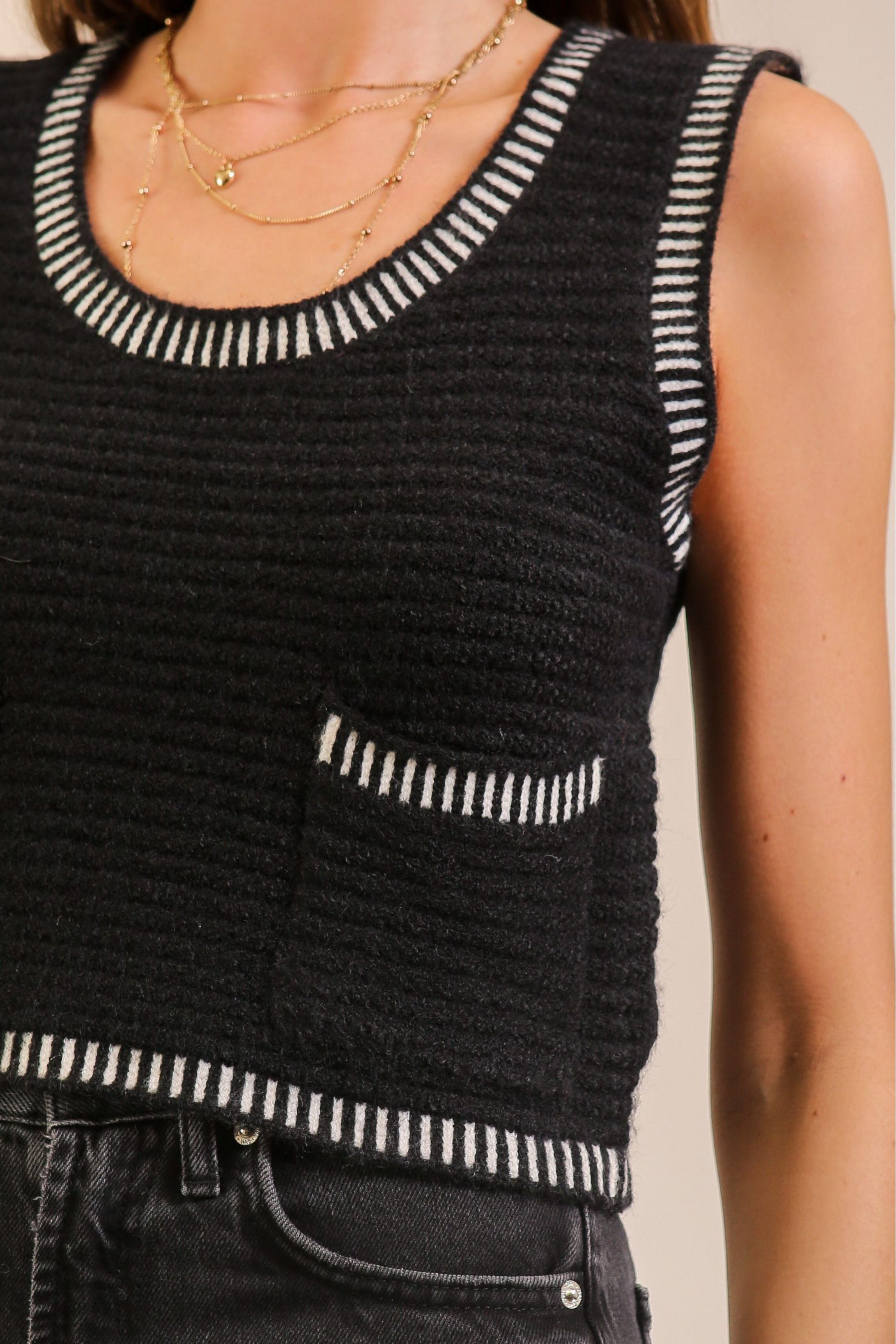 Kingsley Edge Stitch Vest