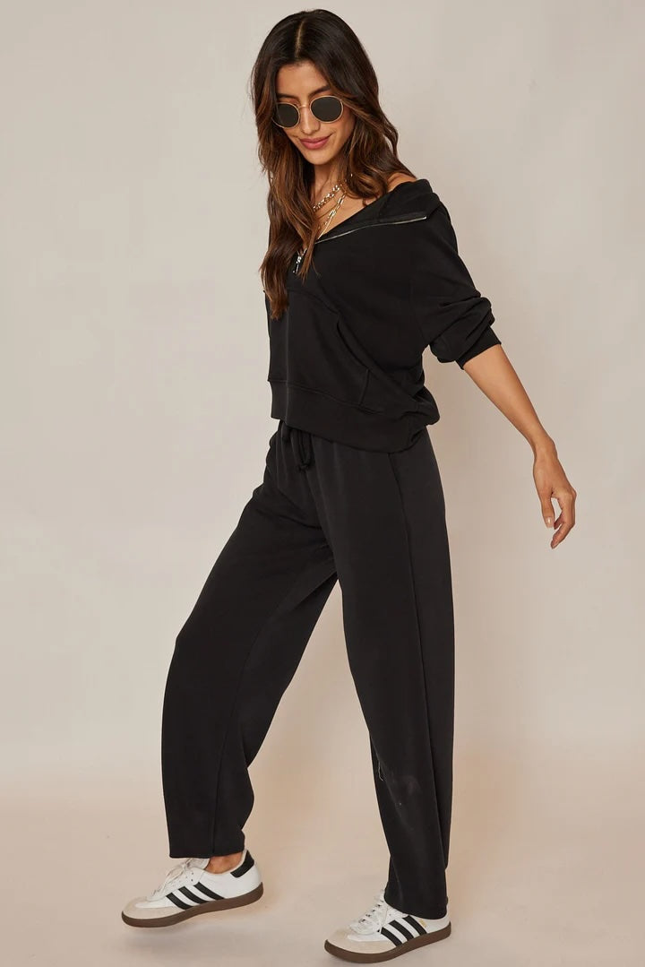 SALE - Shelly Scuba Zip Up Sweatshirt