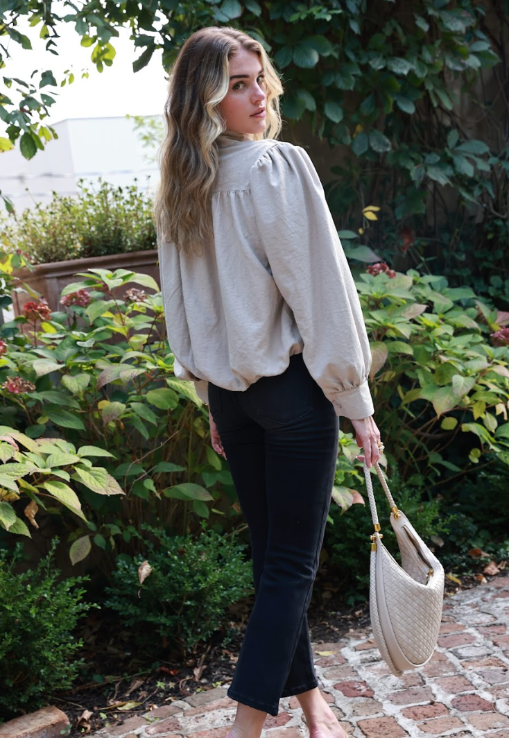 Reene High Collar Balloon Hem Jacket