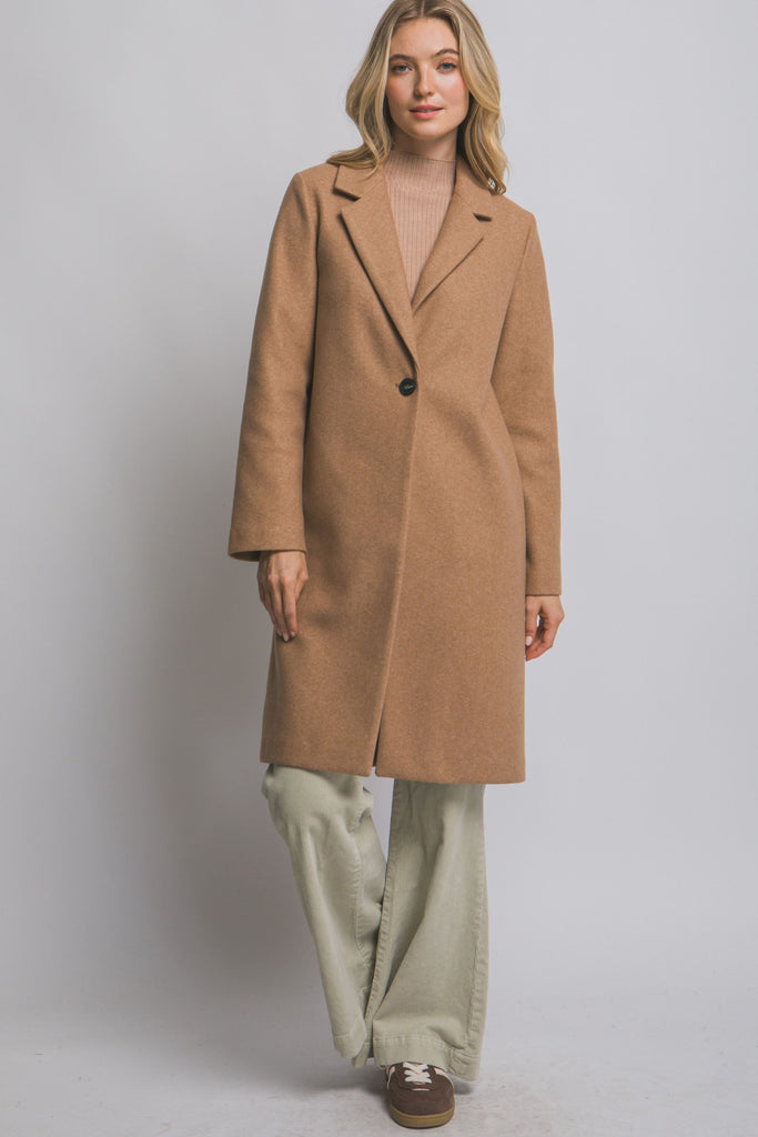 Laken Classic Single Breasted Long Coat