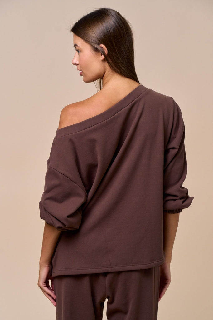Darla One Shoulder Crewneck