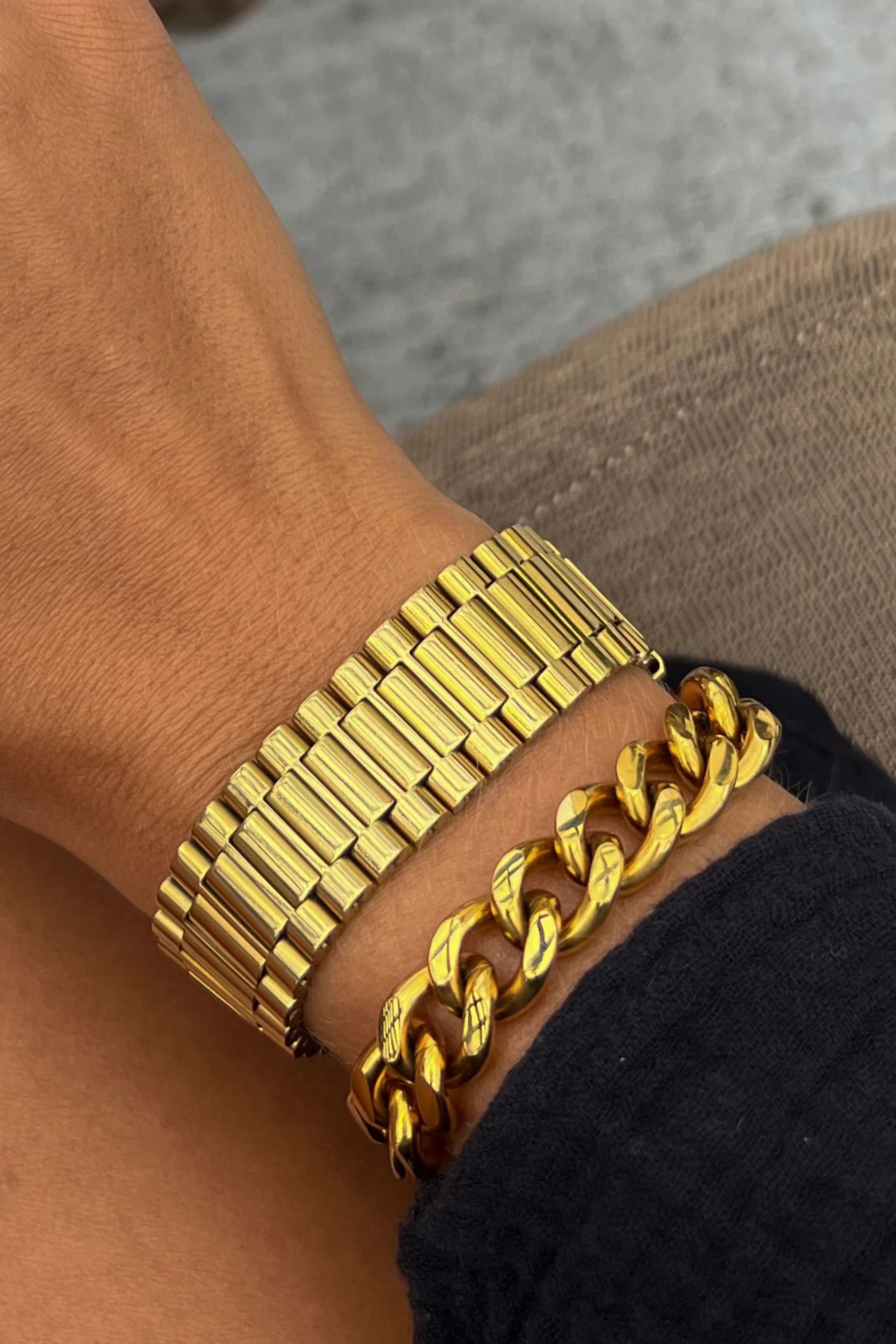 Thick Gold Watch Band