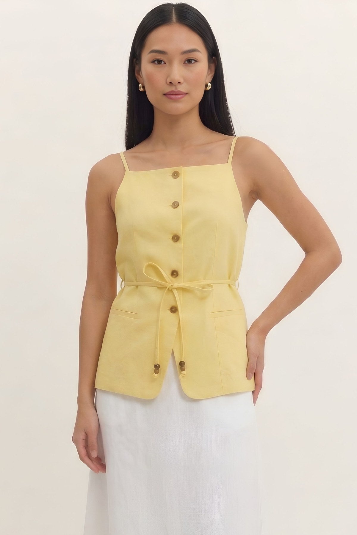 Button Down R Tank Elise Button Down Tank – fab'rik