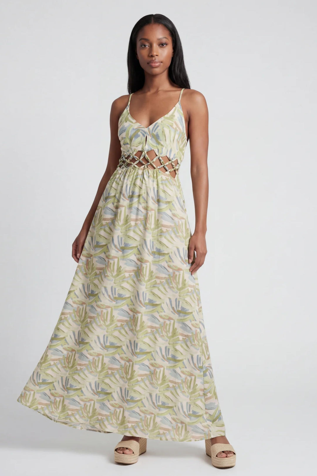 Brooke Cutout Lace Up Maxi Dress