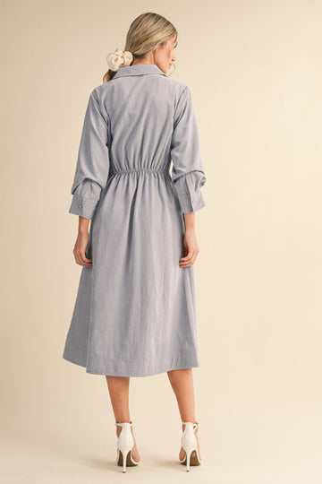 Bree Pleated Midi Dress – fab'rik